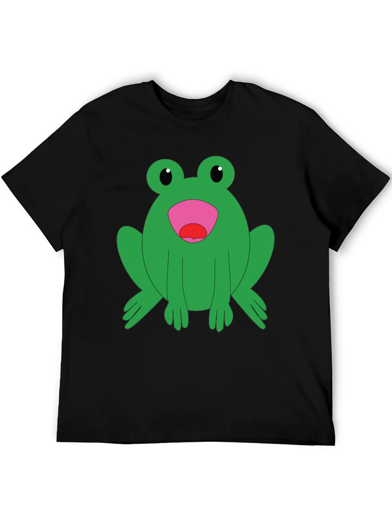 Frog Graphic T-Shirt - Black Cotton Tee