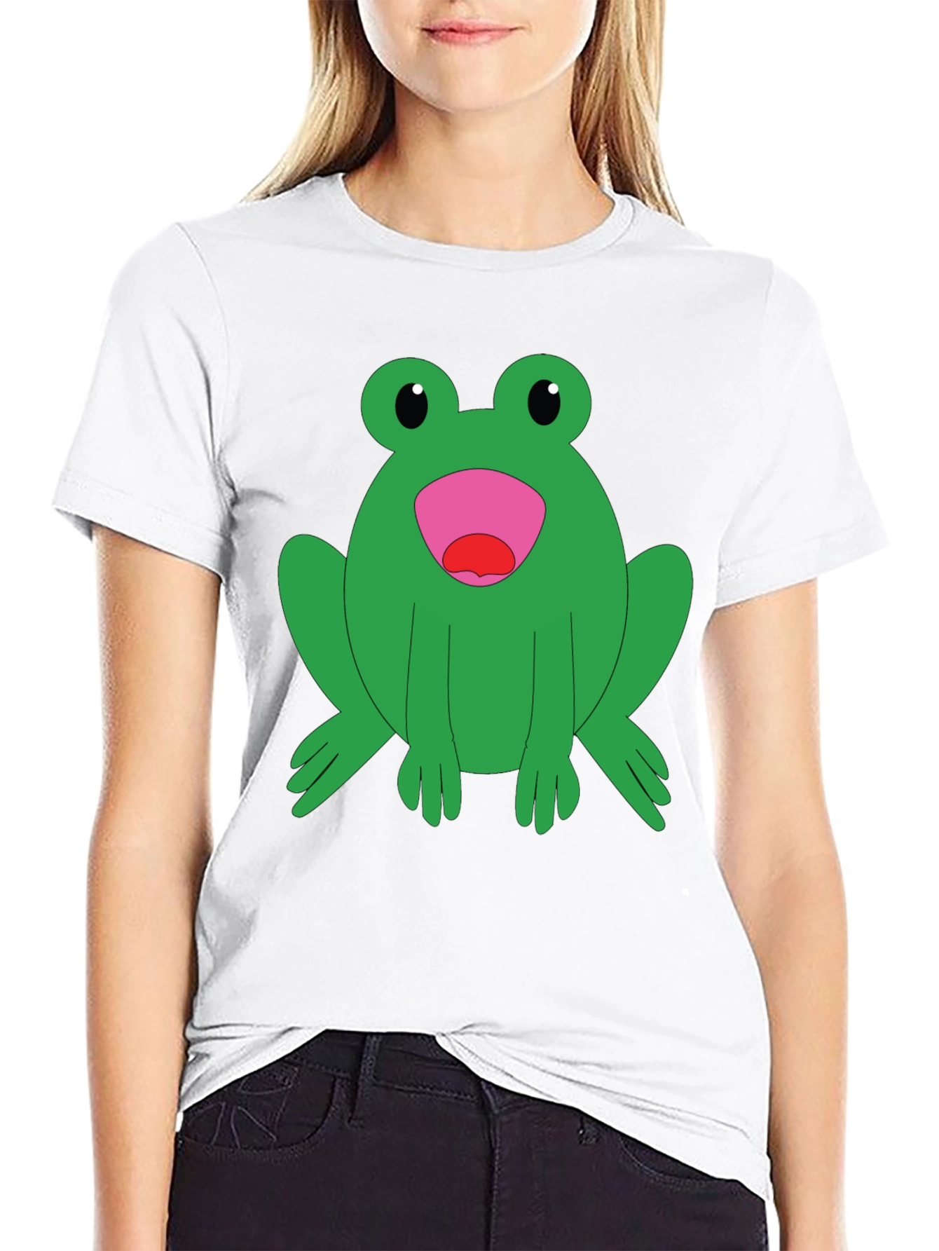 Frog Graphic T-Shirt - Black Cotton Tee