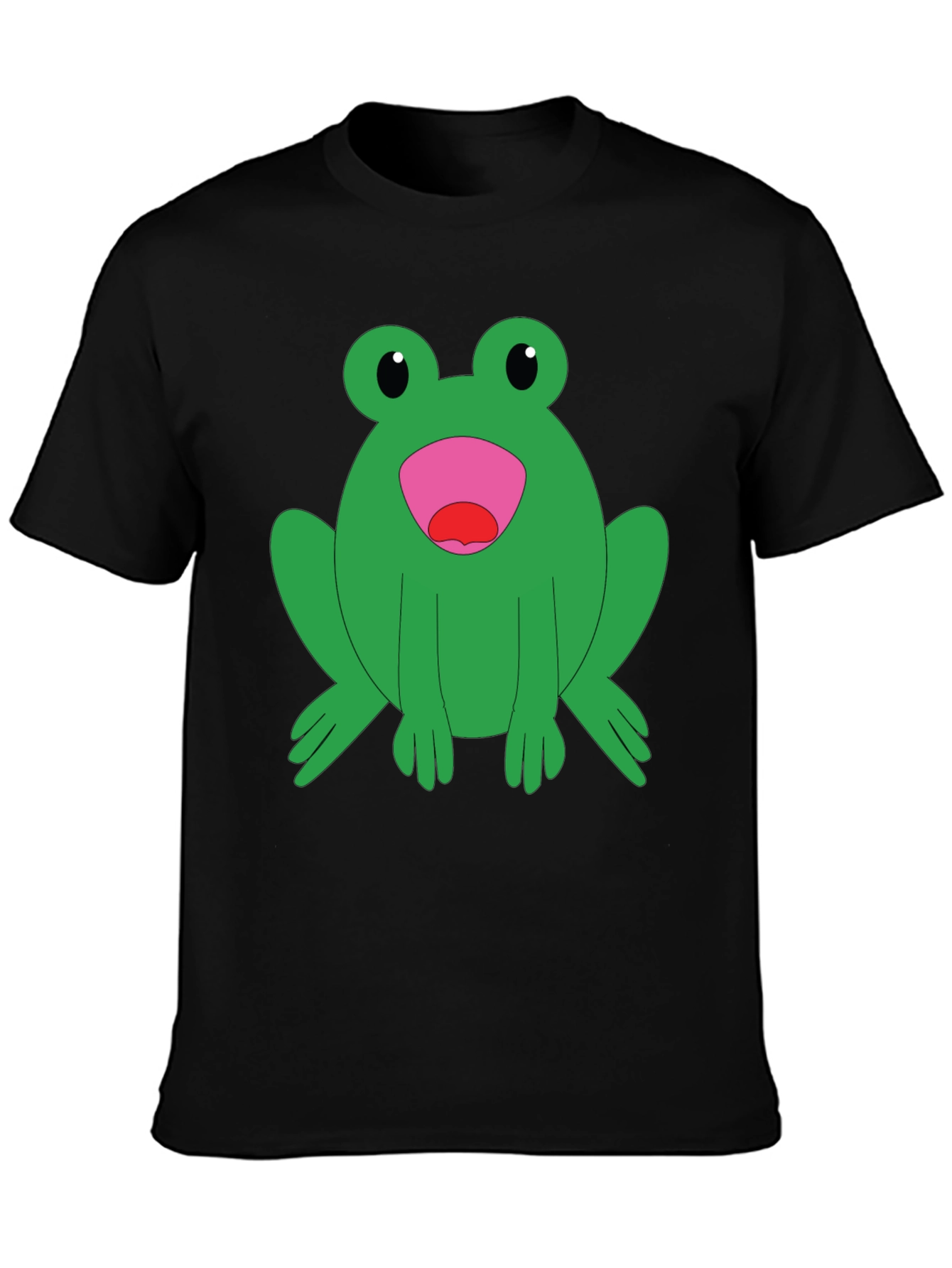 Frog Graphic T-Shirt - Black Cotton Tee