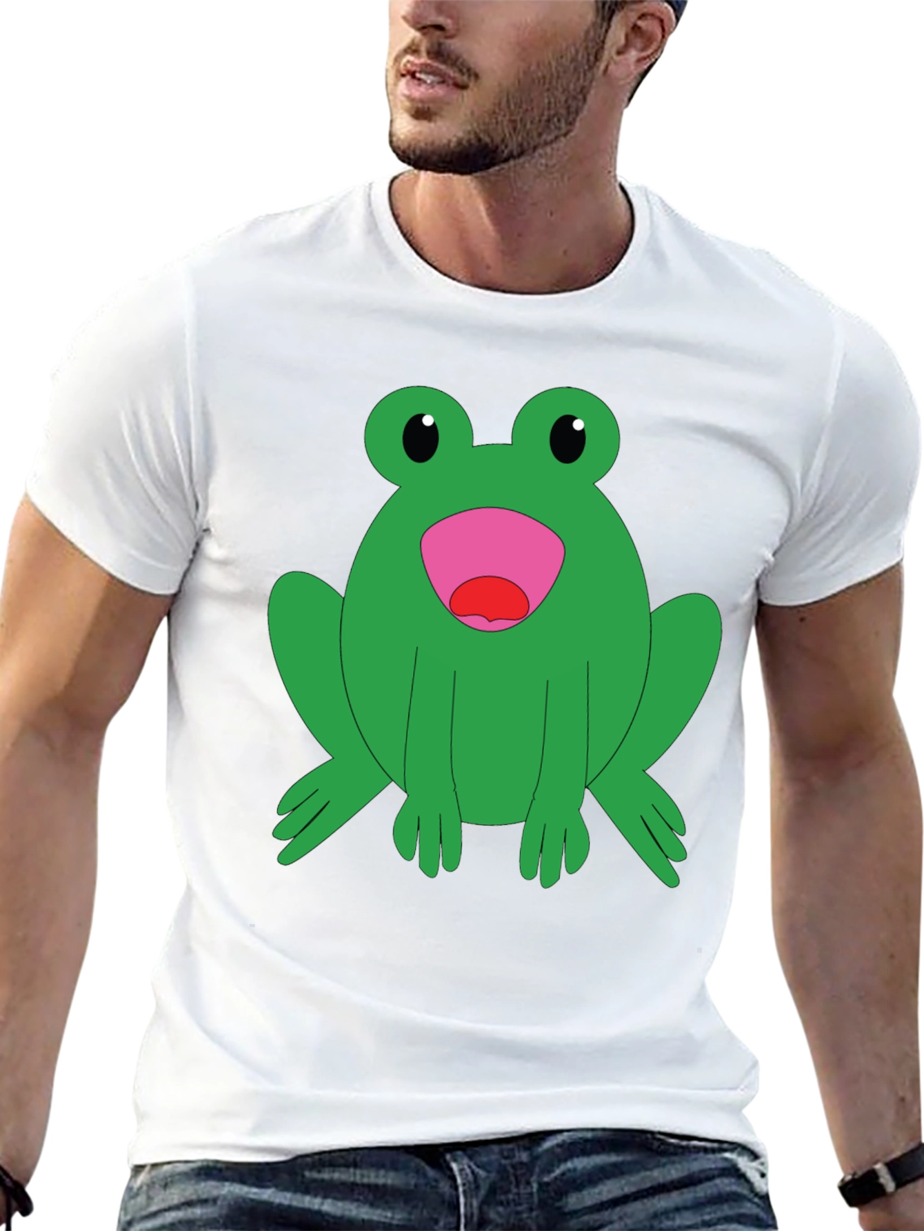Frog Graphic T-Shirt - Black Cotton Tee