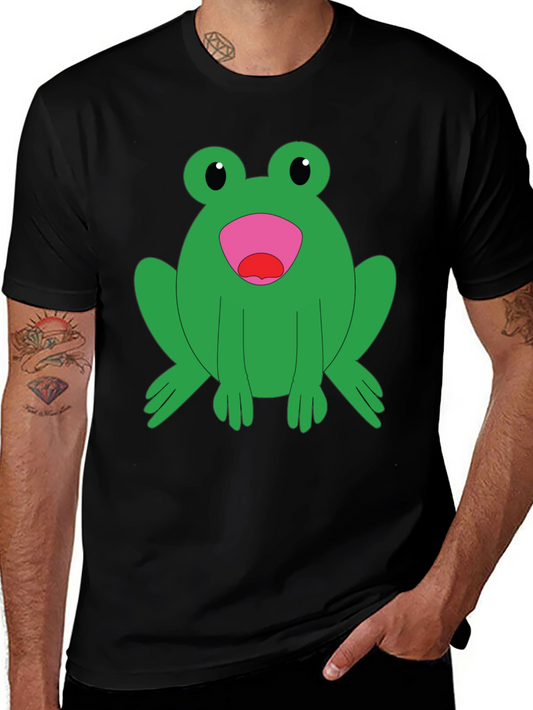 Frog Graphic T-Shirt - Black Cotton Tee