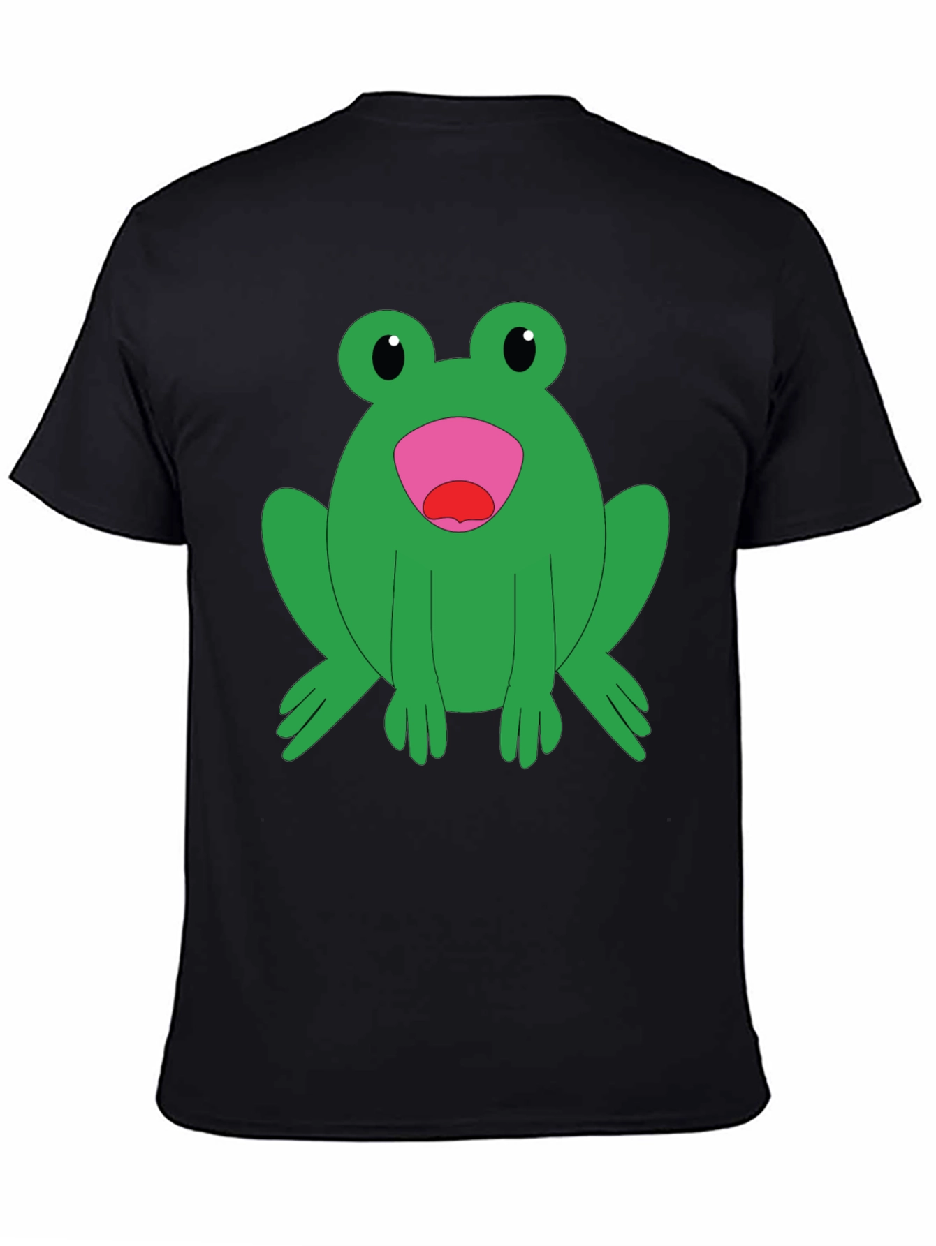 Frog Graphic T-Shirt - Black Cotton Tee