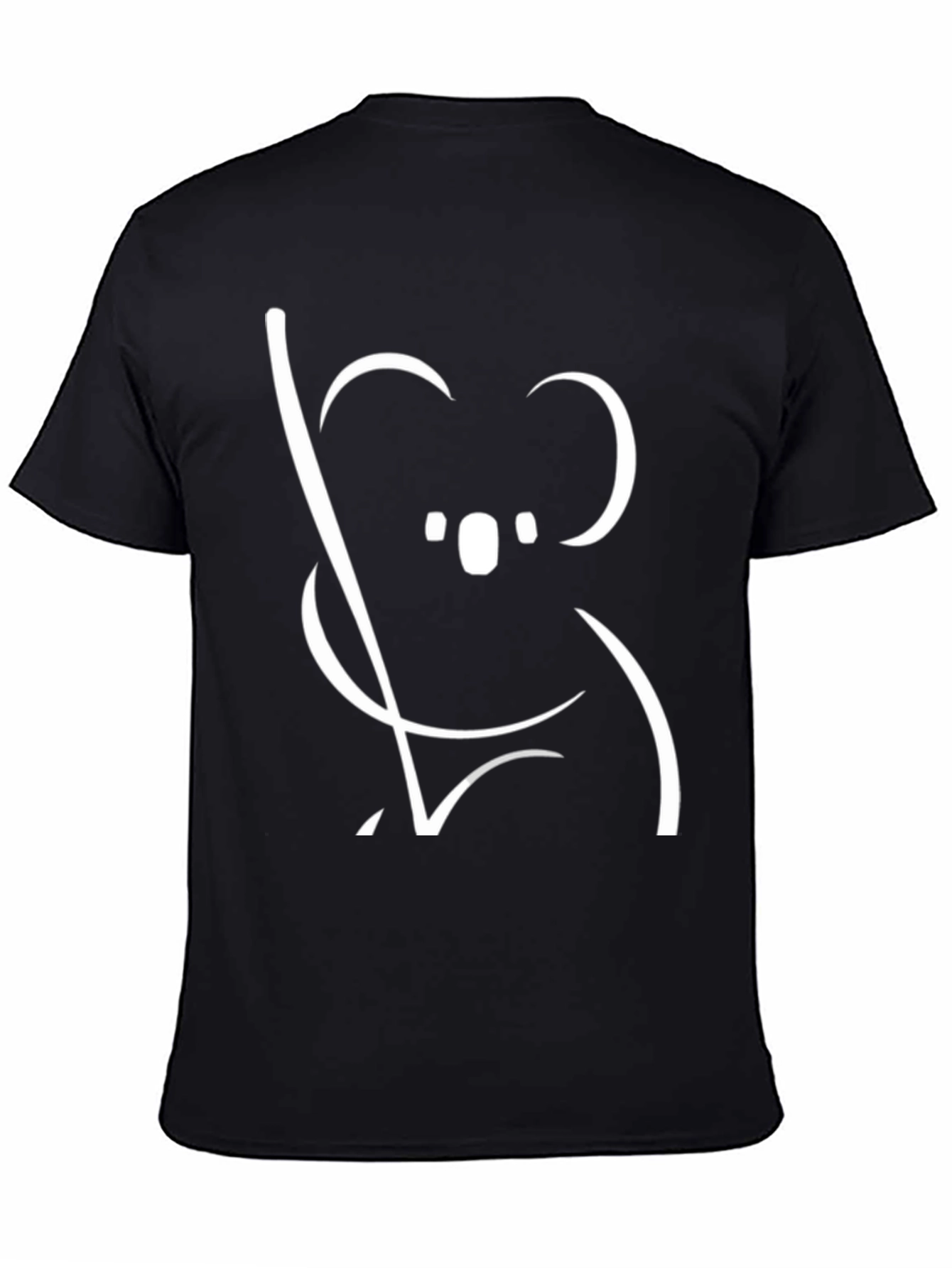 Koala Graphic Tee - Black Cotton T-Shirt