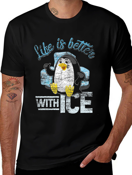 Life is Better with Ice Penguin Graphic Tee