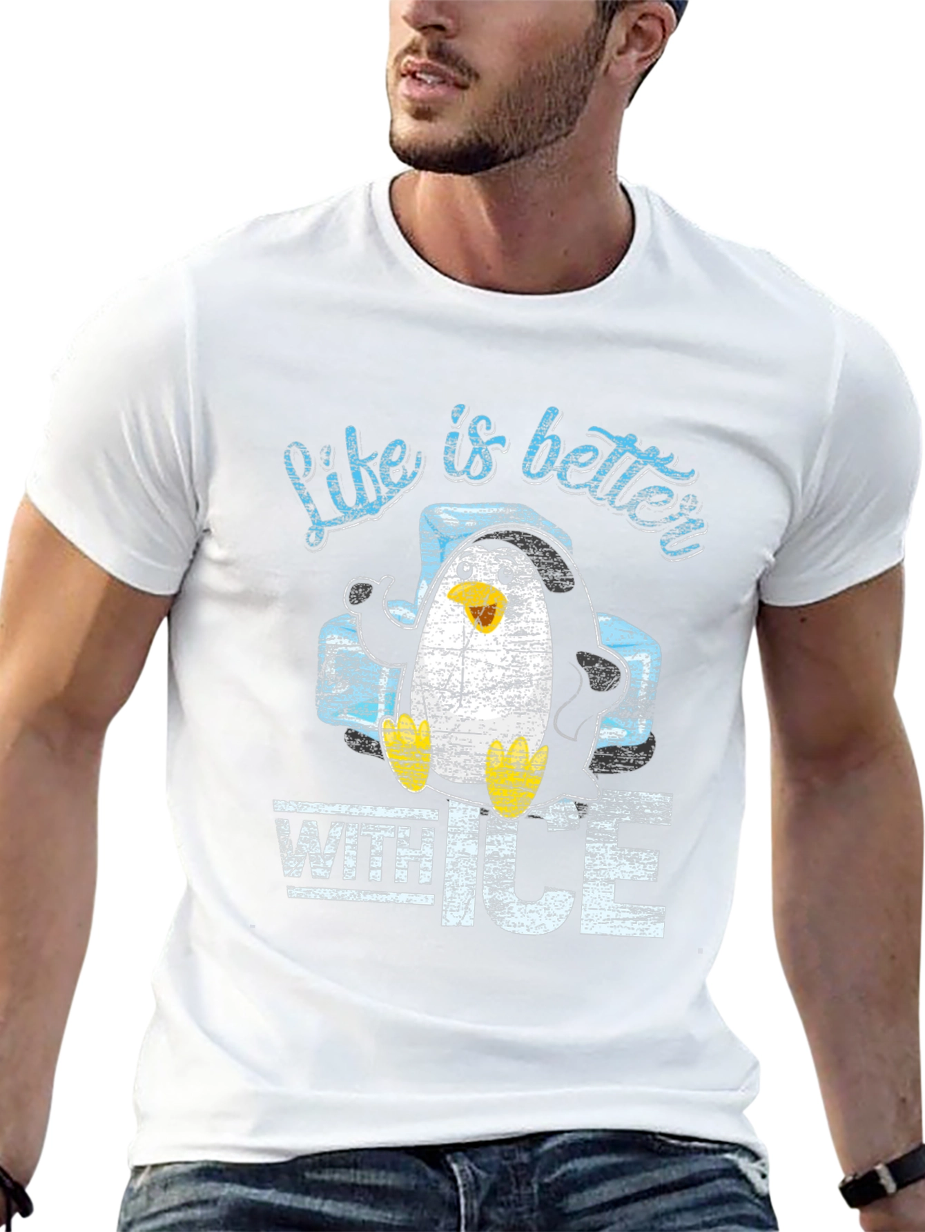Life is Better with Ice Penguin Graphic Tee