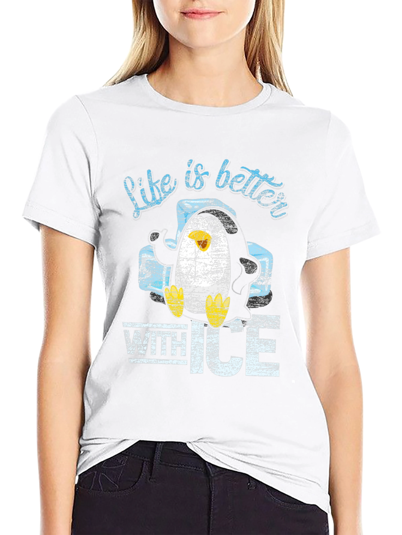 Life is Better with Ice Penguin Graphic Tee