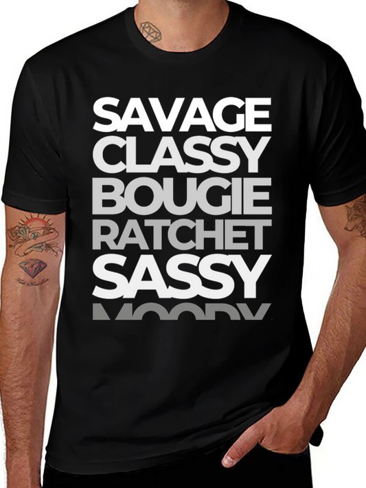 Savage Classy Bougie Graphic Tee - Black