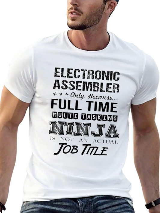 Electronic Assembler Ninja Job Title T-Shirt
