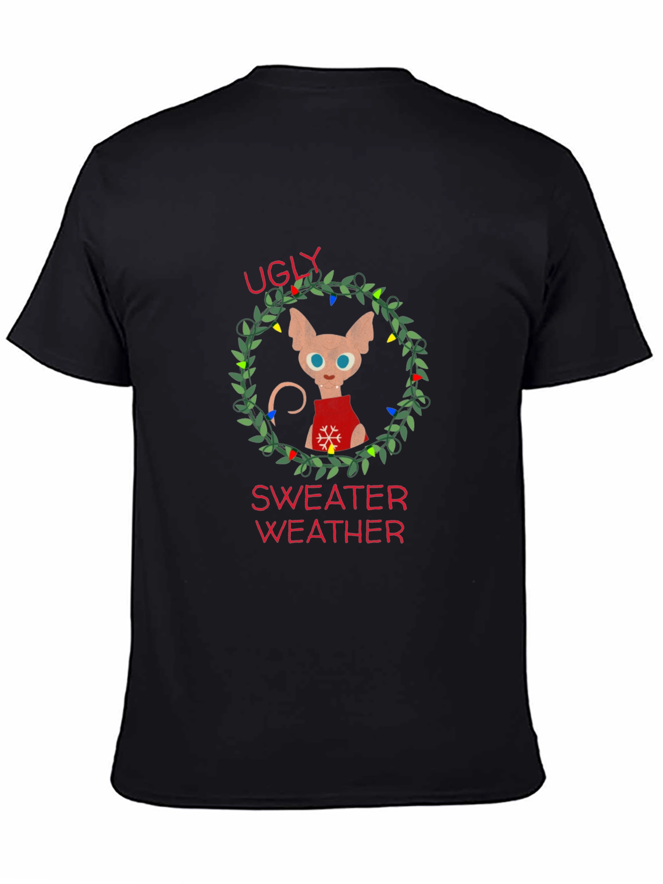 Ugly Sweater Weather Cat T-Shirt