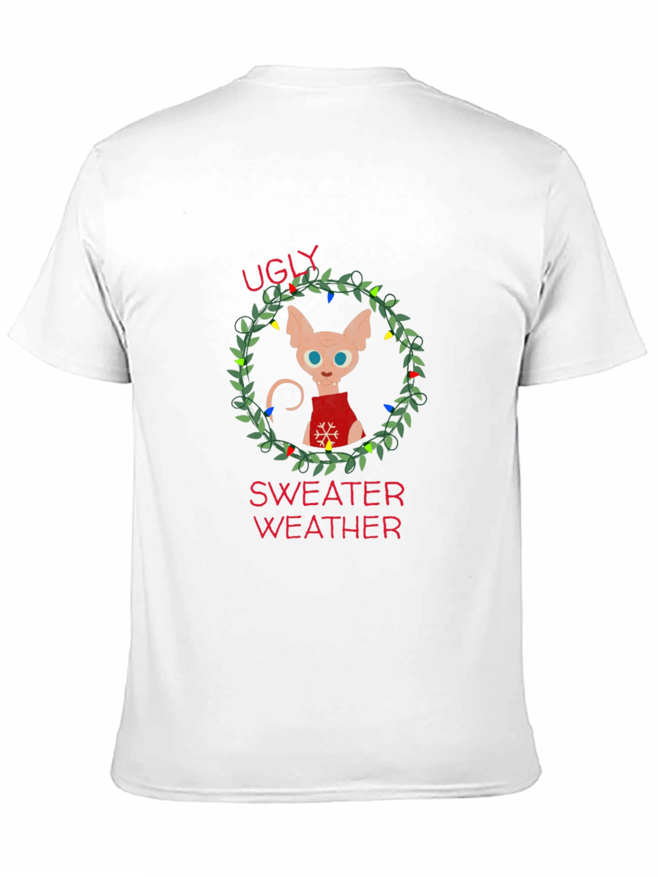 Ugly Sweater Weather Cat T-Shirt
