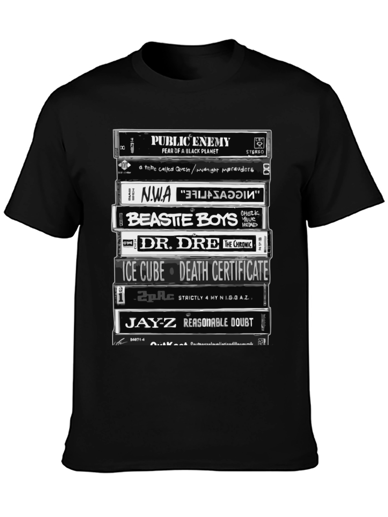 Hip Hop Legends Cassette Tape T-Shirt