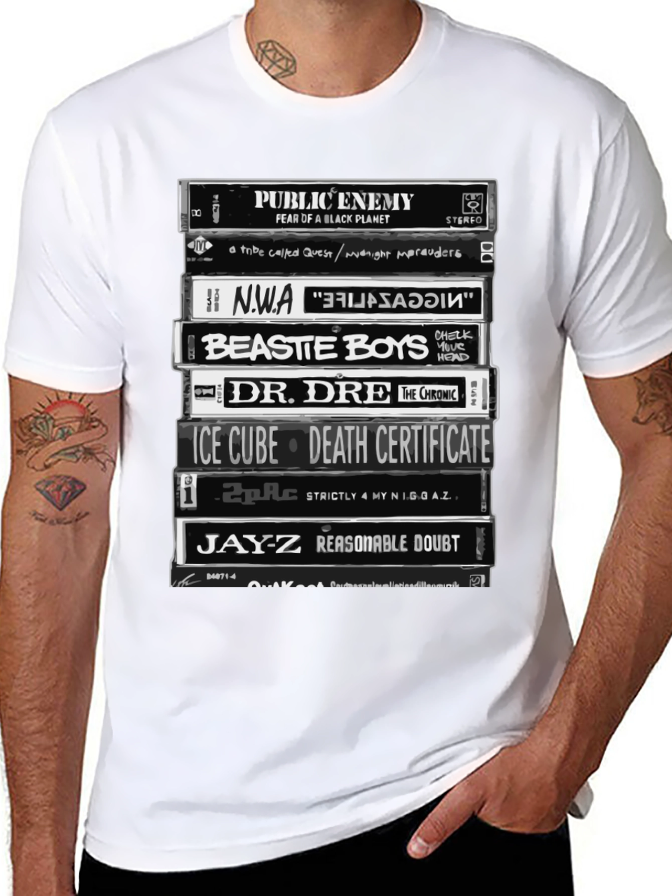 Hip Hop Legends Cassette Tape T-Shirt