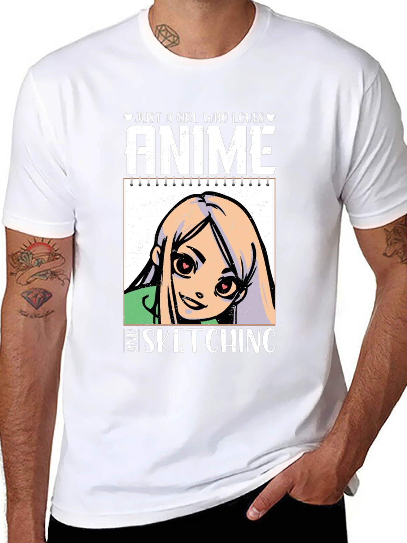 Anime Sketching Graphic T-Shirt