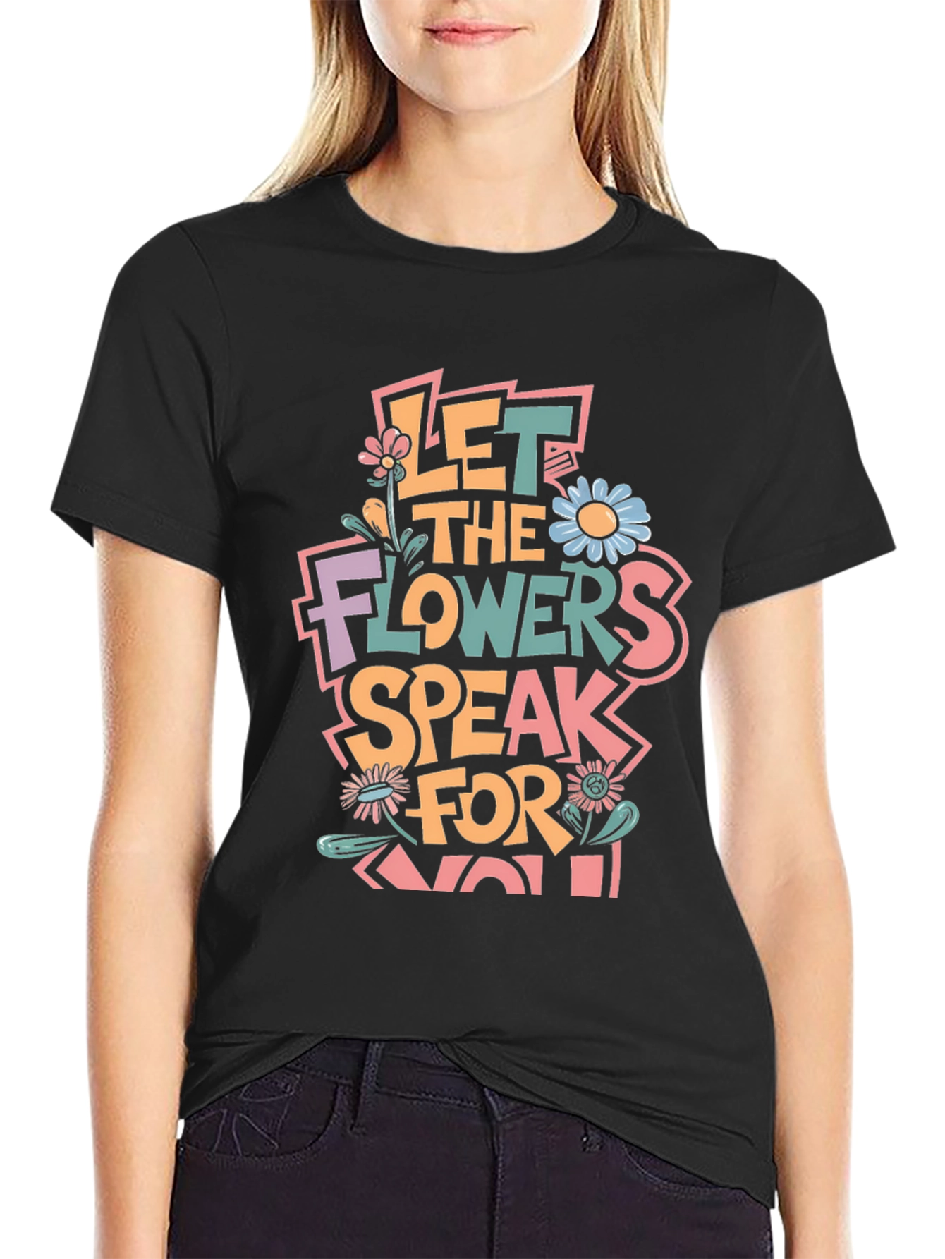 Floral Expression Tee - Let The Flowers Speak!