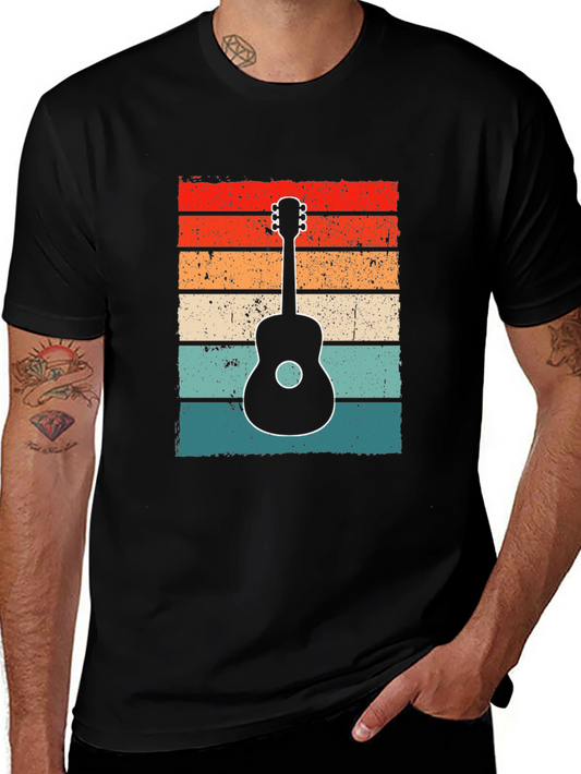 Retro Guitar T-Shirt - Vintage Style Music Tee