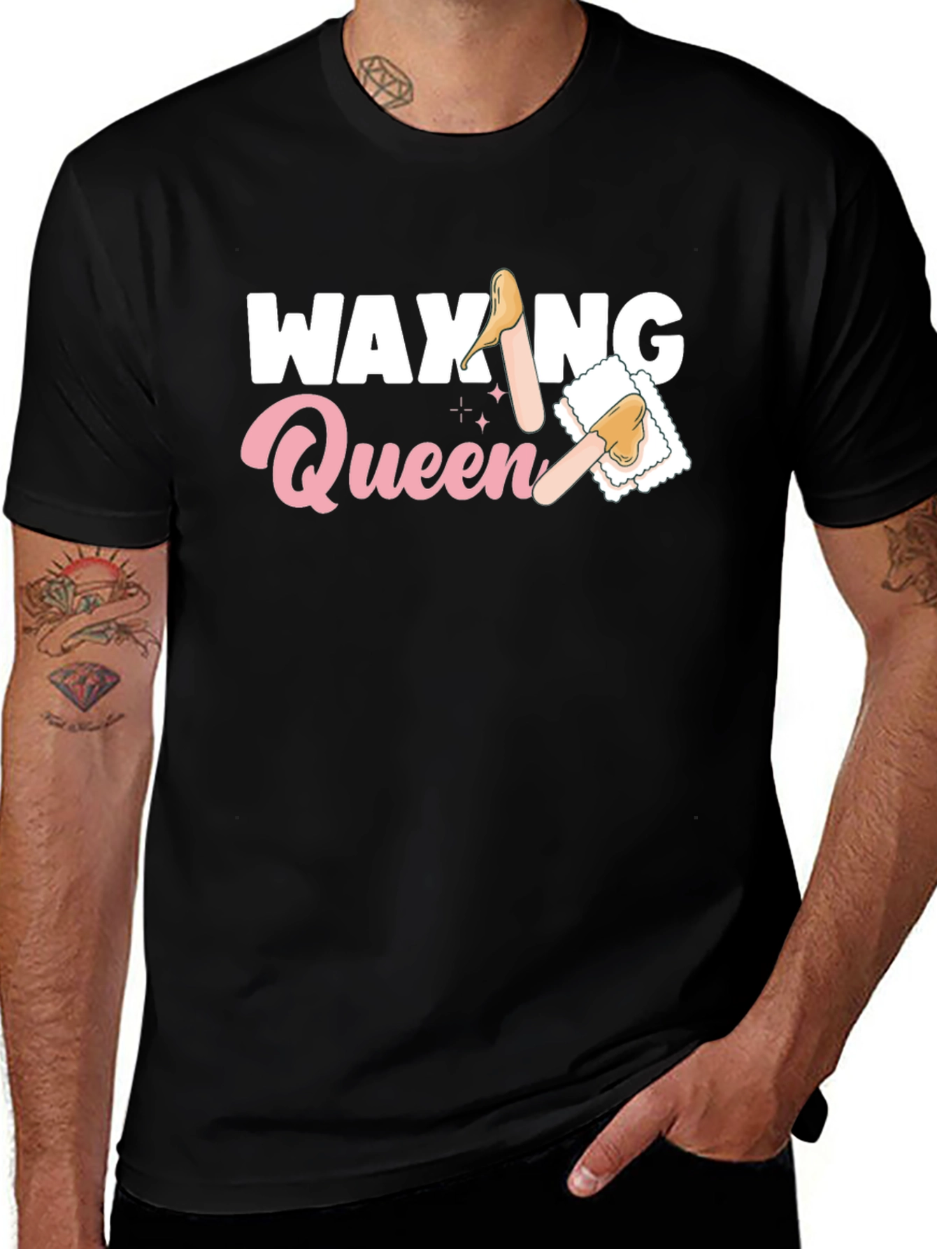 Waxing Queen Black T-Shirt