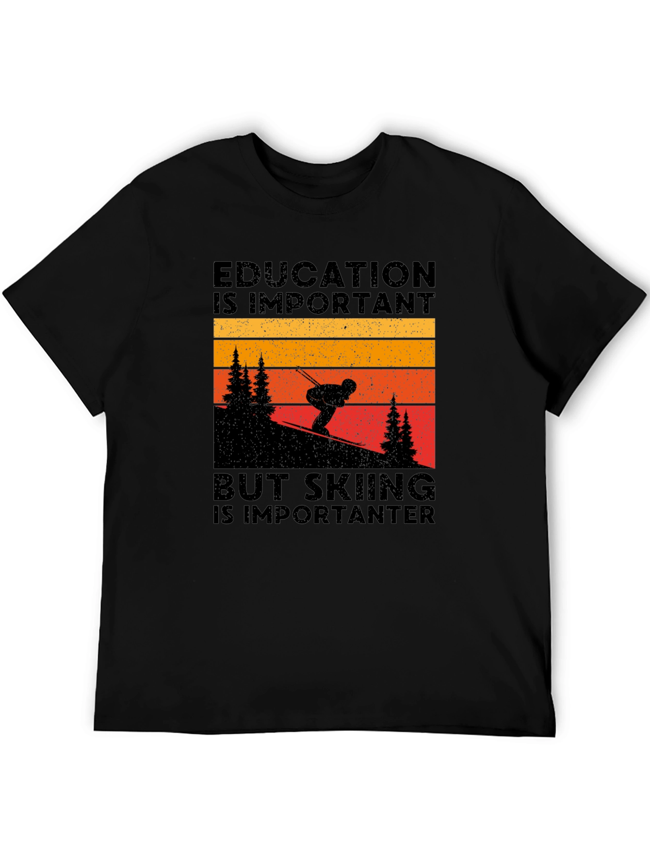 Skiing is Importanter Graphic Tee