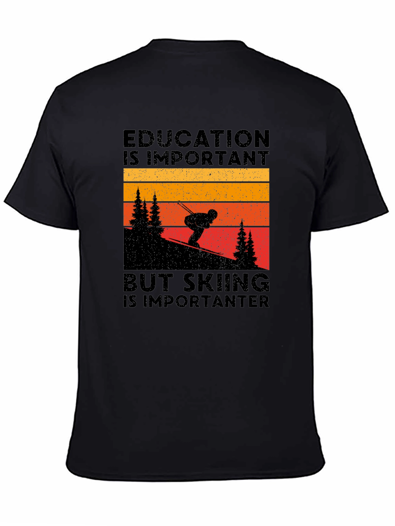 Skiing is Importanter Graphic Tee