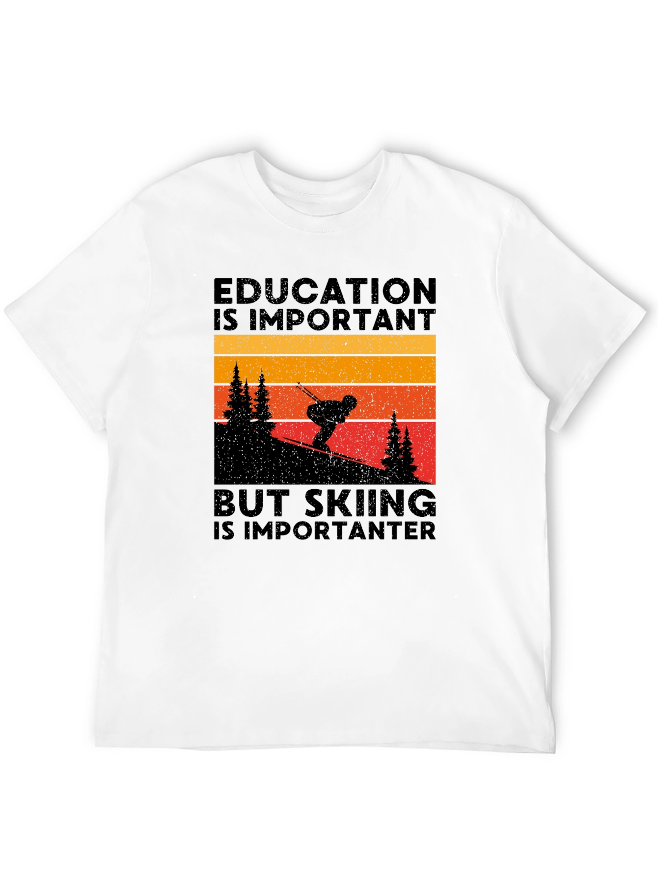 Skiing is Importanter Graphic Tee