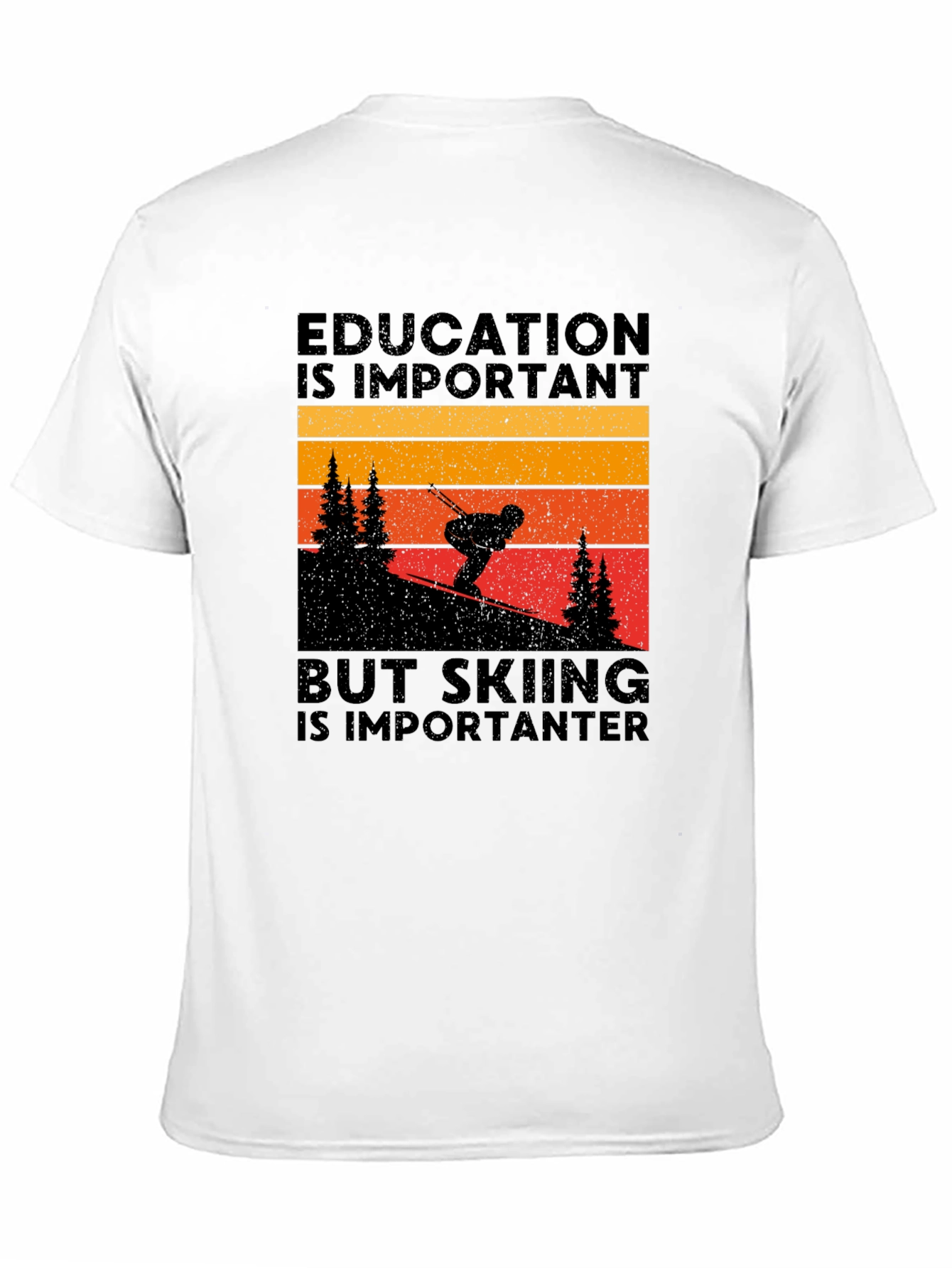 Skiing is Importanter Graphic Tee