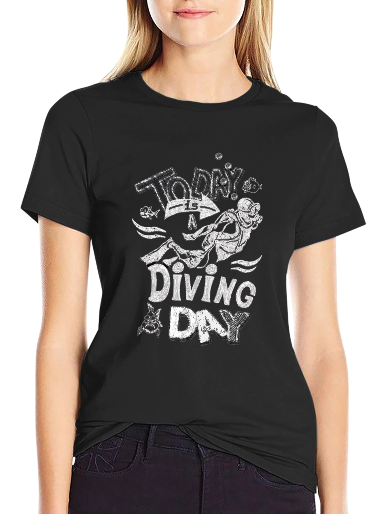 Diving Day Graphic T-Shirt - Dive Adventure Tee