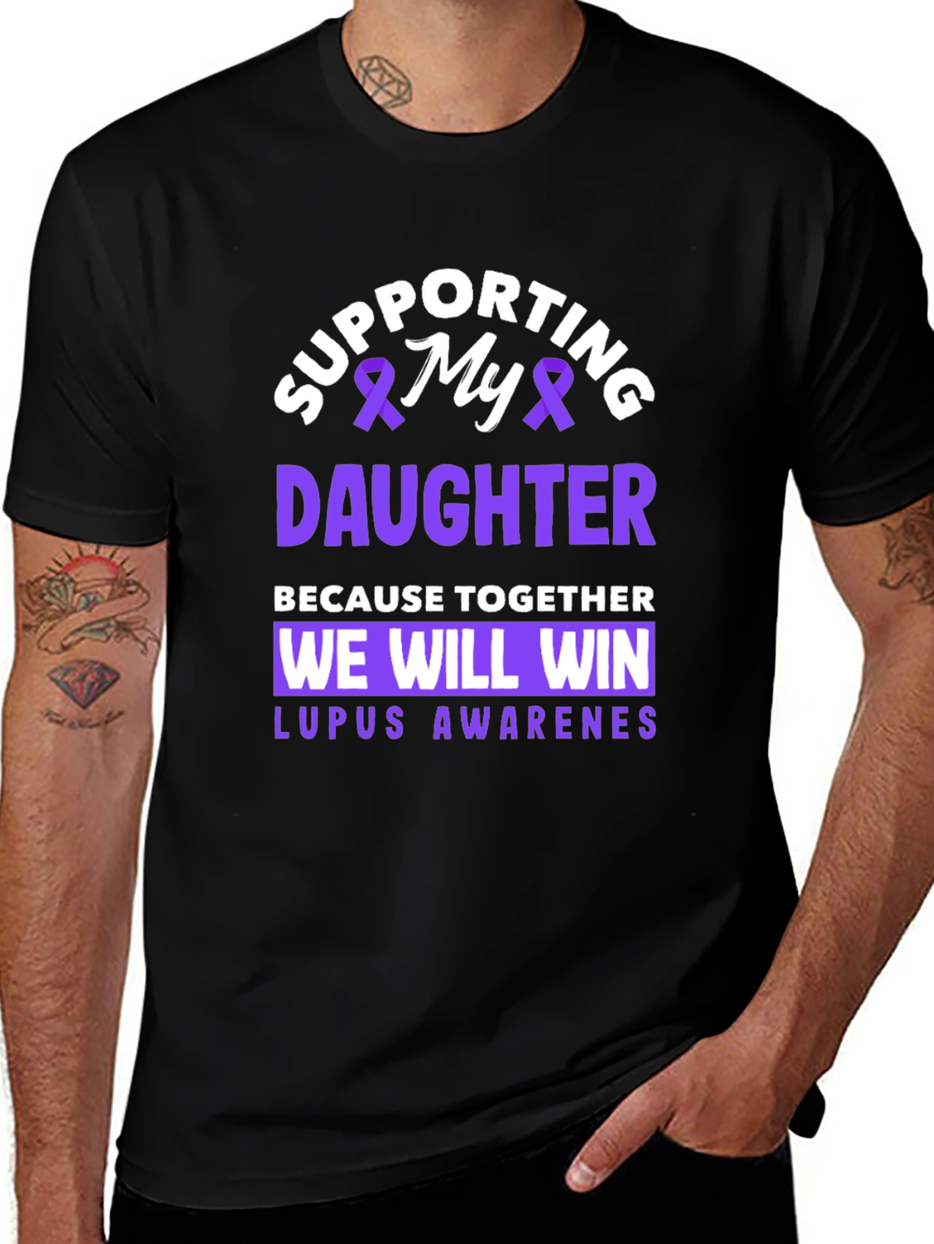 Supporting My Daughter Lupus Awareness T-Shirt