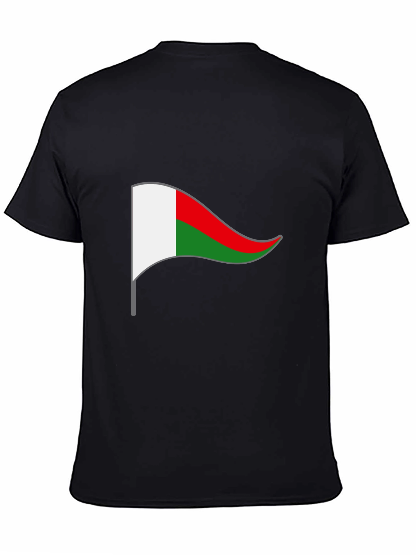 Madagascar Flag T-Shirt - Black Cotton Tee