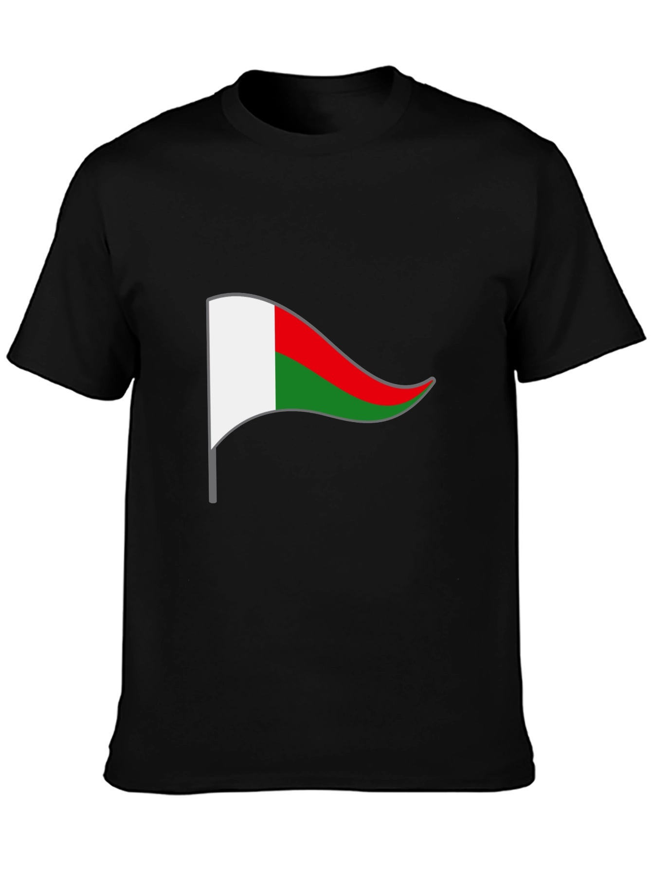 Madagascar Flag T-Shirt - Black Cotton Tee