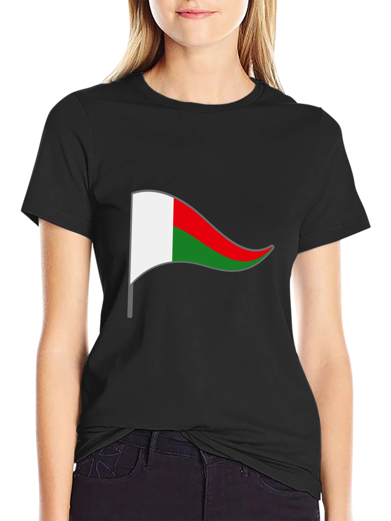 Madagascar Flag T-Shirt - Black Cotton Tee