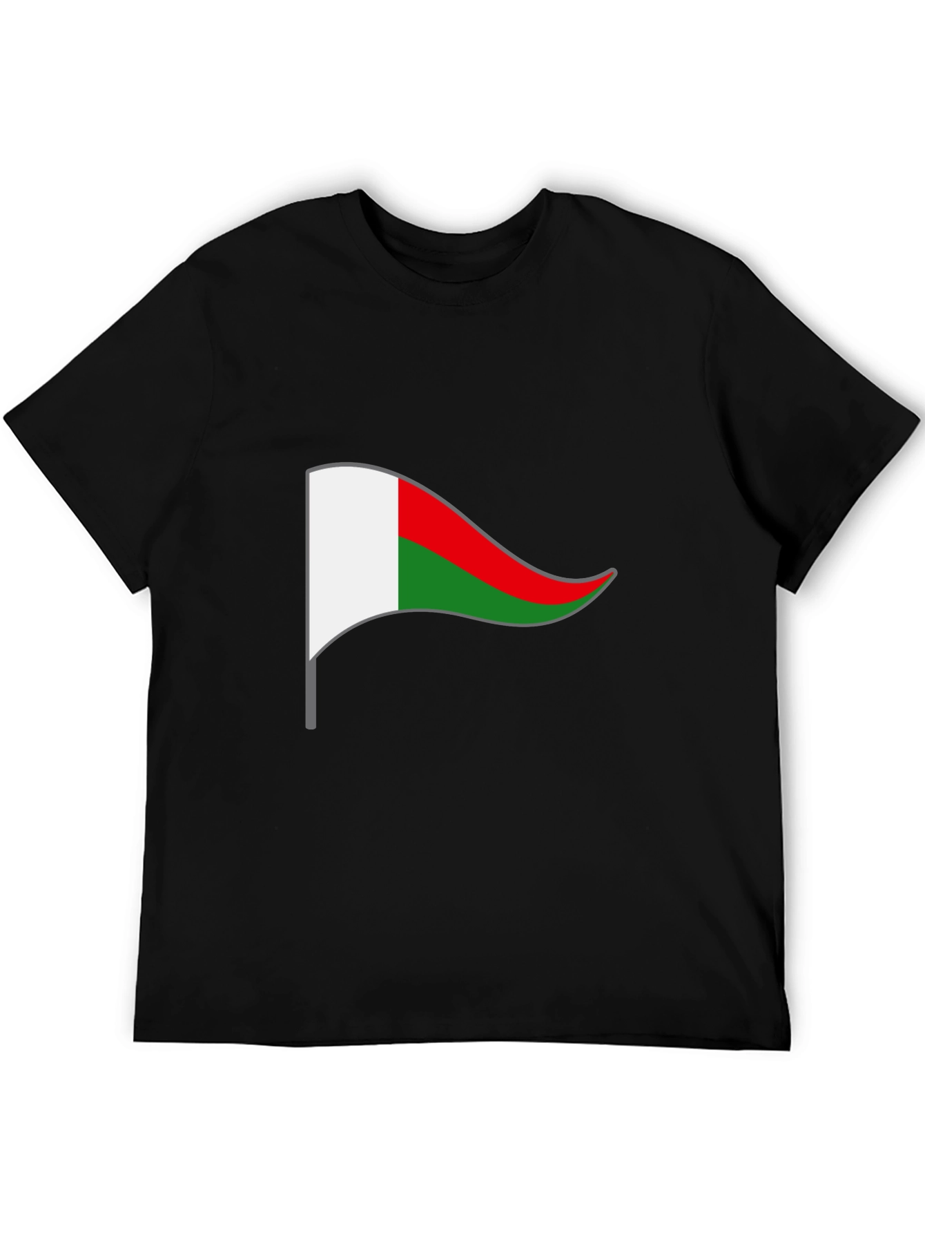 Madagascar Flag T-Shirt - Black Cotton Tee