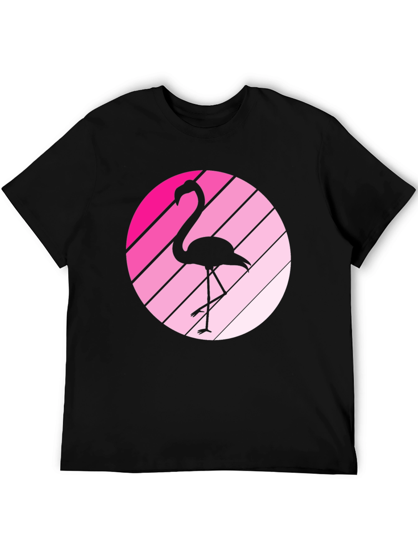 Flamingo Sunset Black Graphic Tee