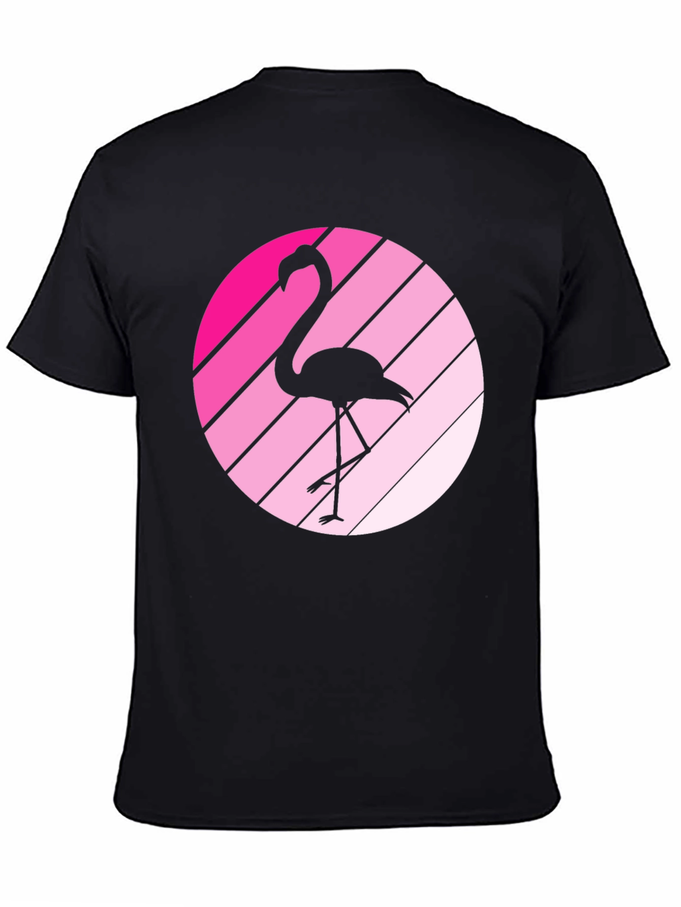 Flamingo Sunset Black Graphic Tee