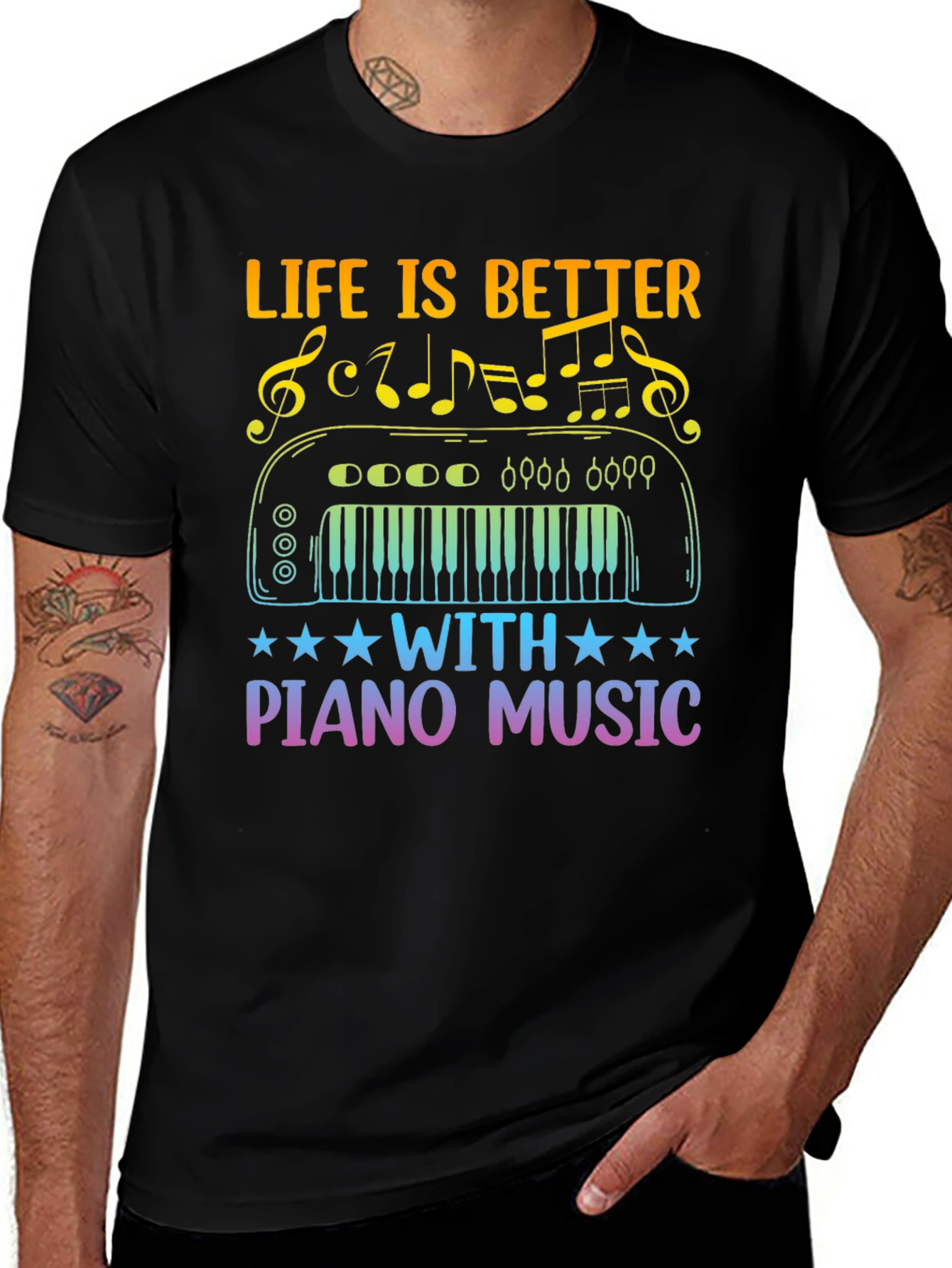 Life is Better With Piano Music T-Shirt