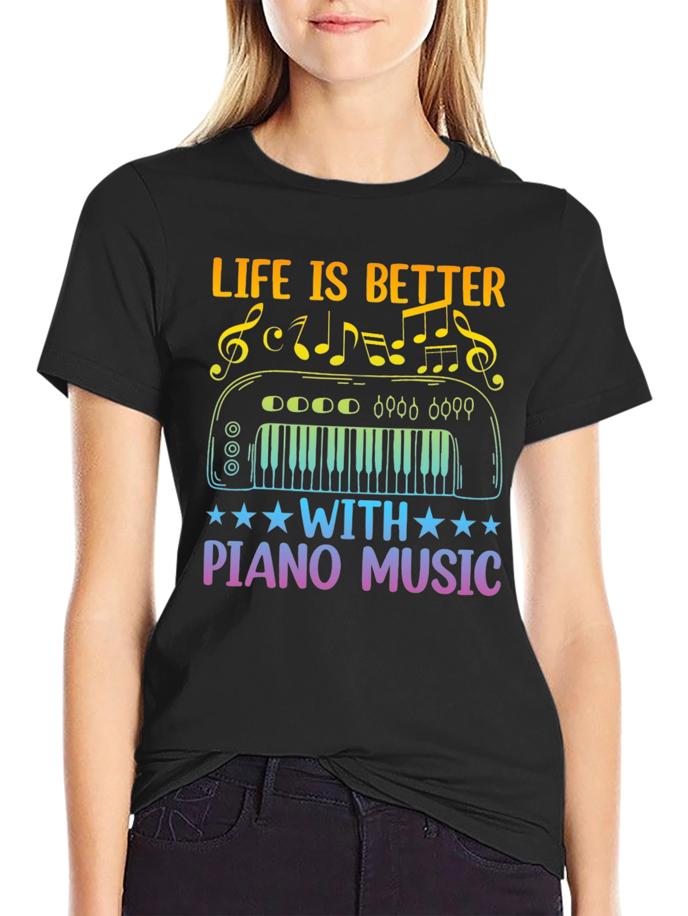 Life is Better With Piano Music T-Shirt