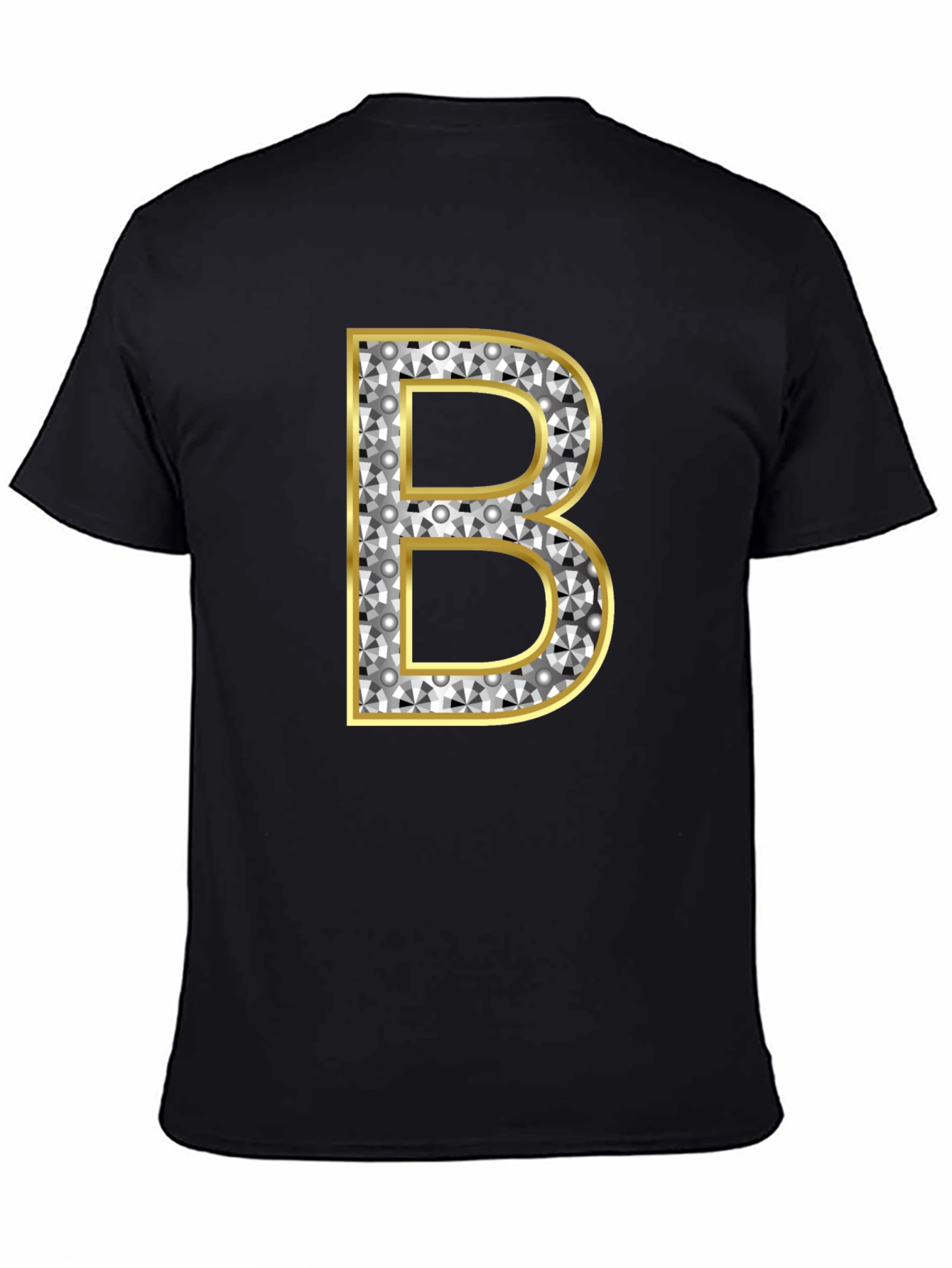 Diamond Initial B Graphic Tee - Black