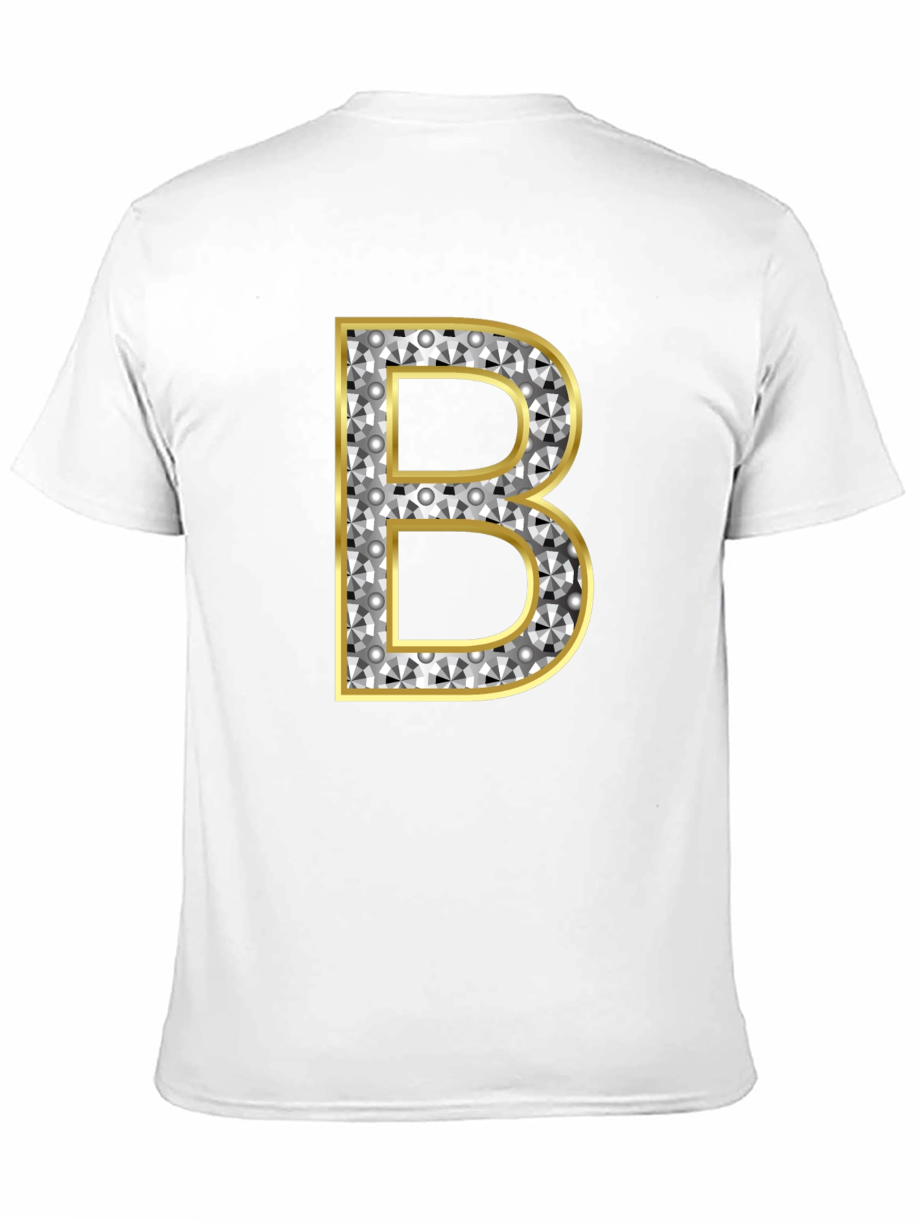 Diamond Initial B Graphic Tee - Black