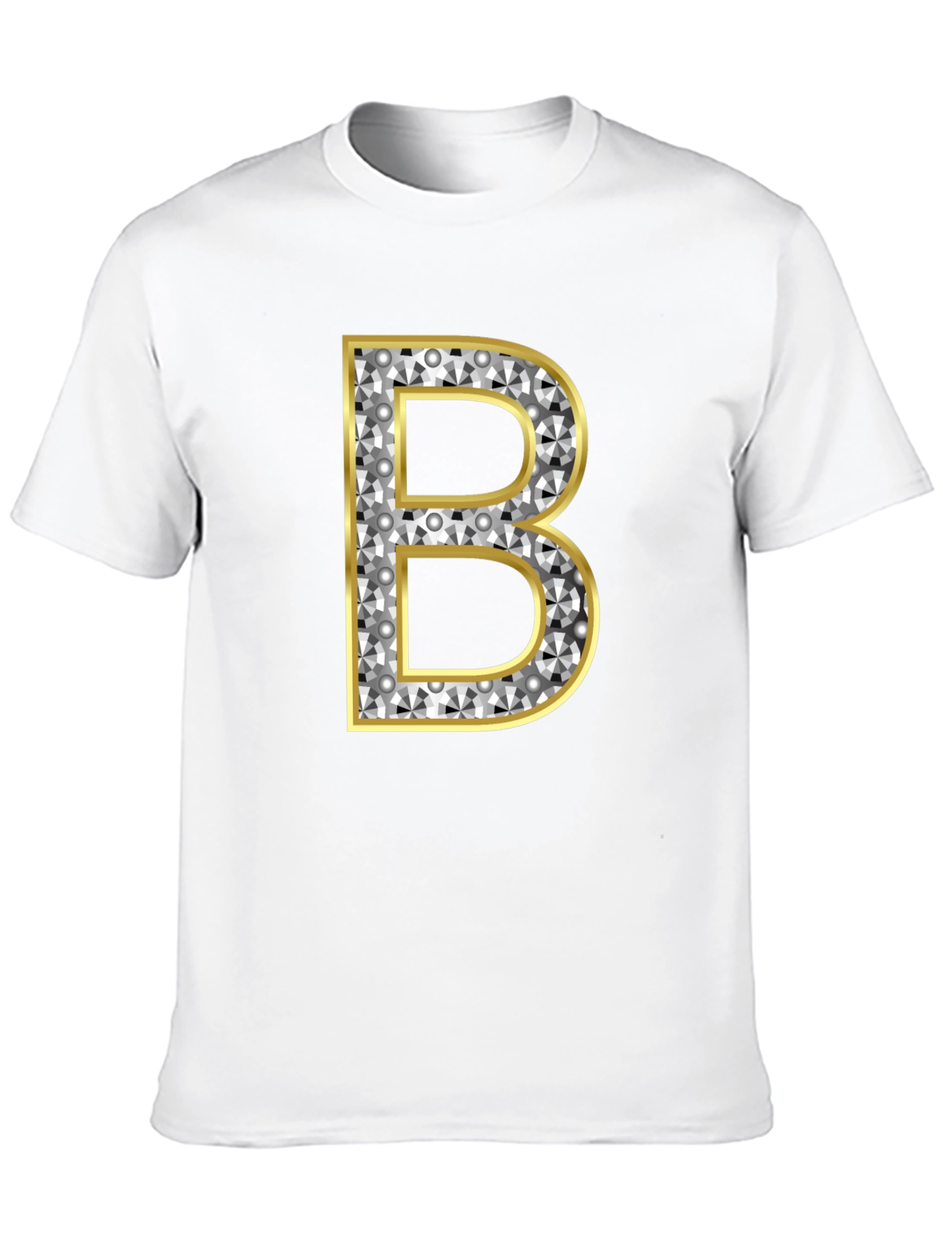 Diamond Initial B Graphic Tee - Black