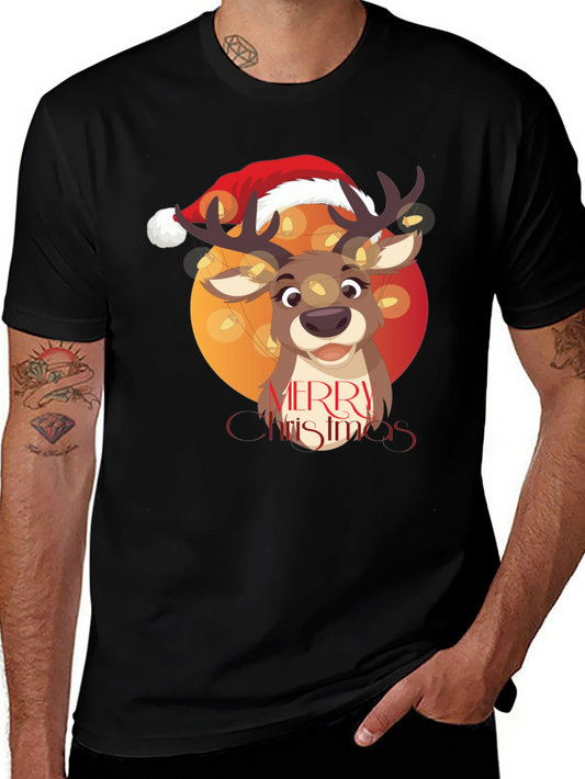 Merry Christmas Reindeer Graphic Tee