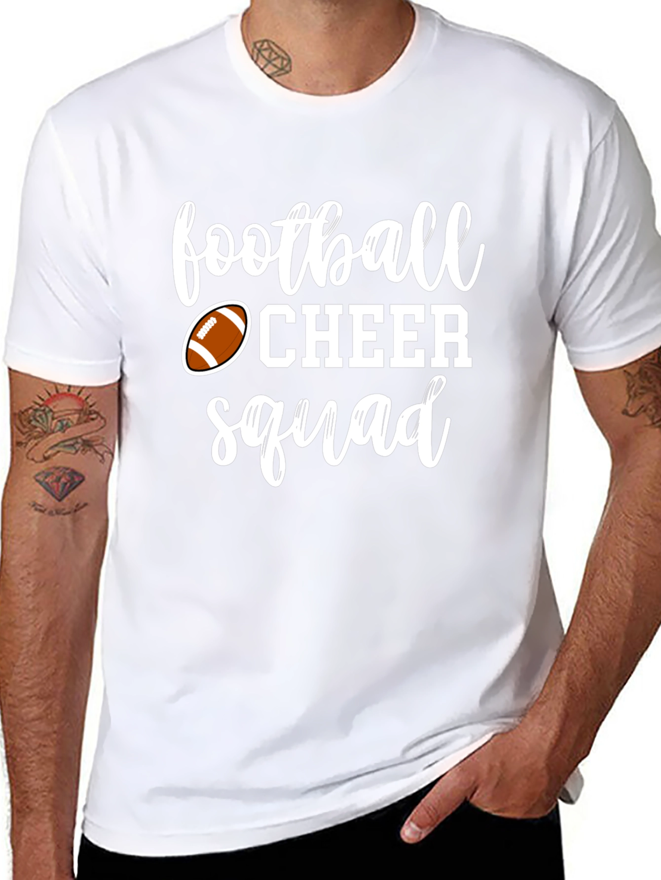 Football Cheer Squad Black T-Shirt