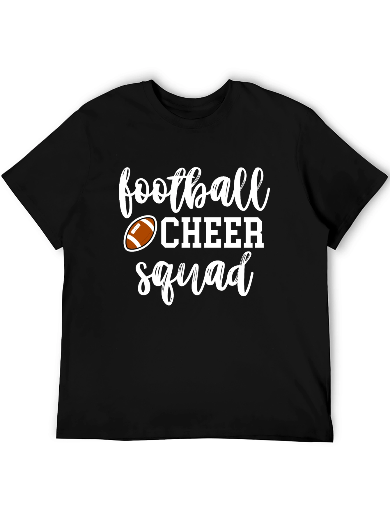 Football Cheer Squad Black T-Shirt