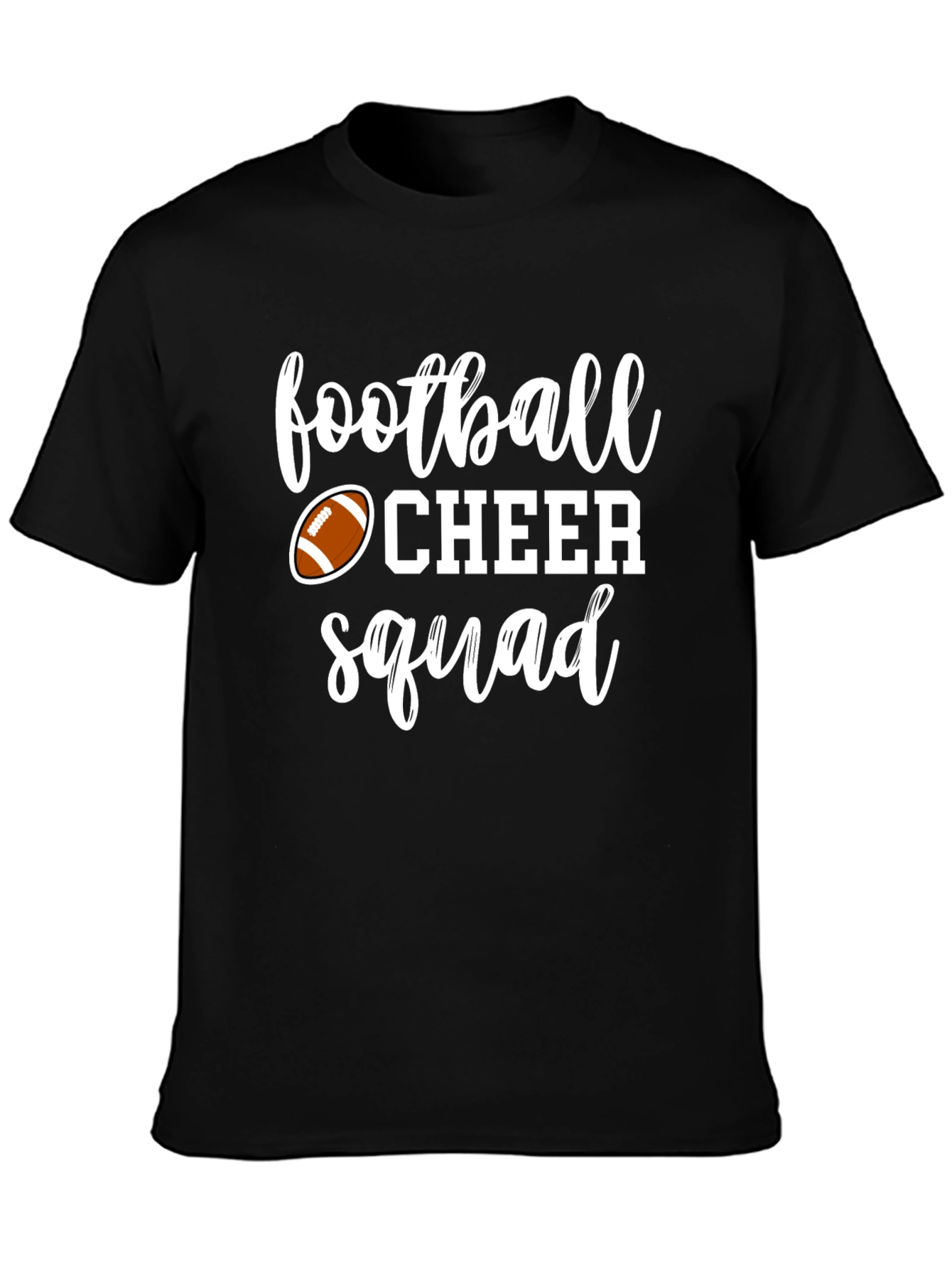 Football Cheer Squad Black T-Shirt