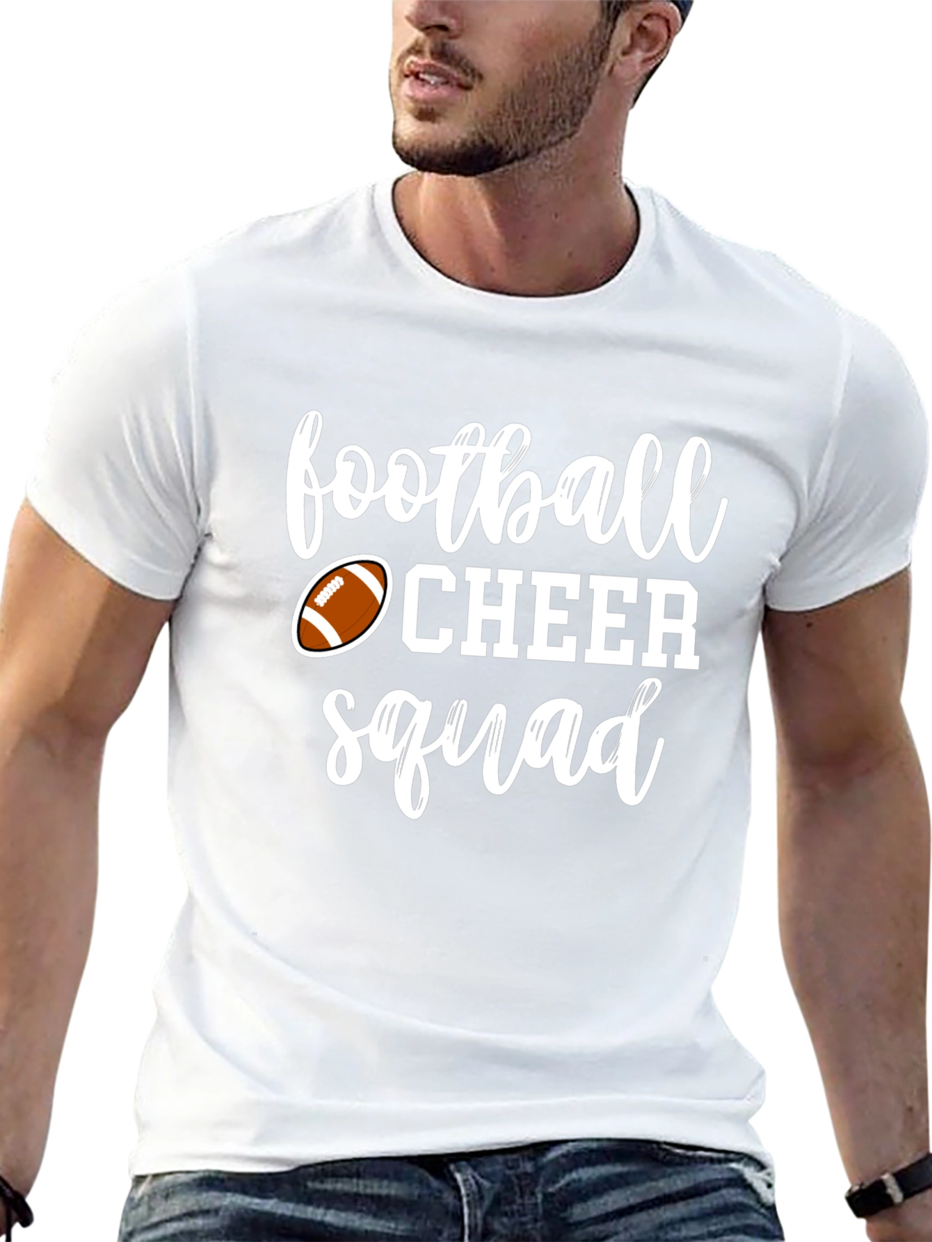 Football Cheer Squad Black T-Shirt