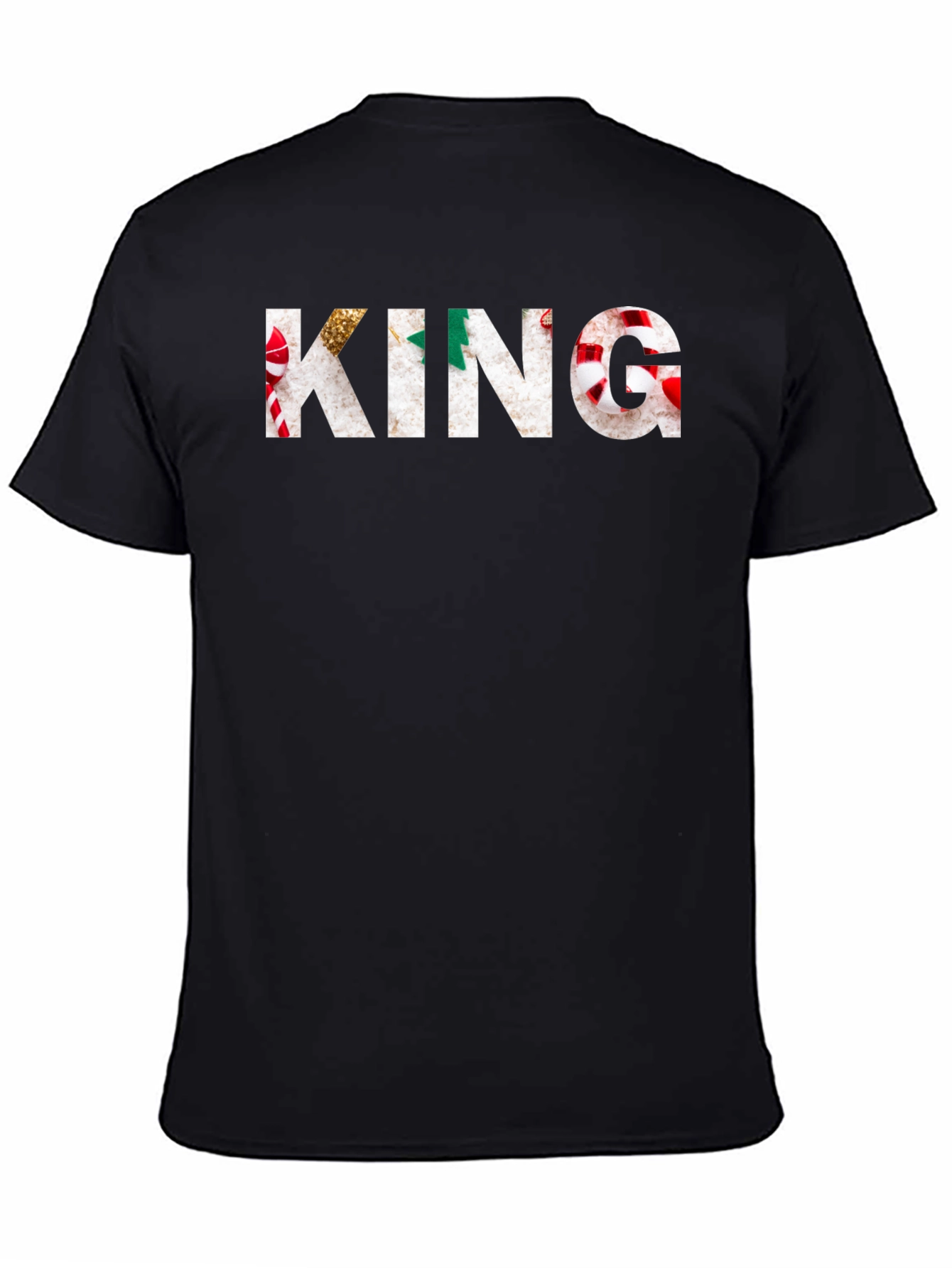 KING Christmas Pattern Graphic T-Shirt