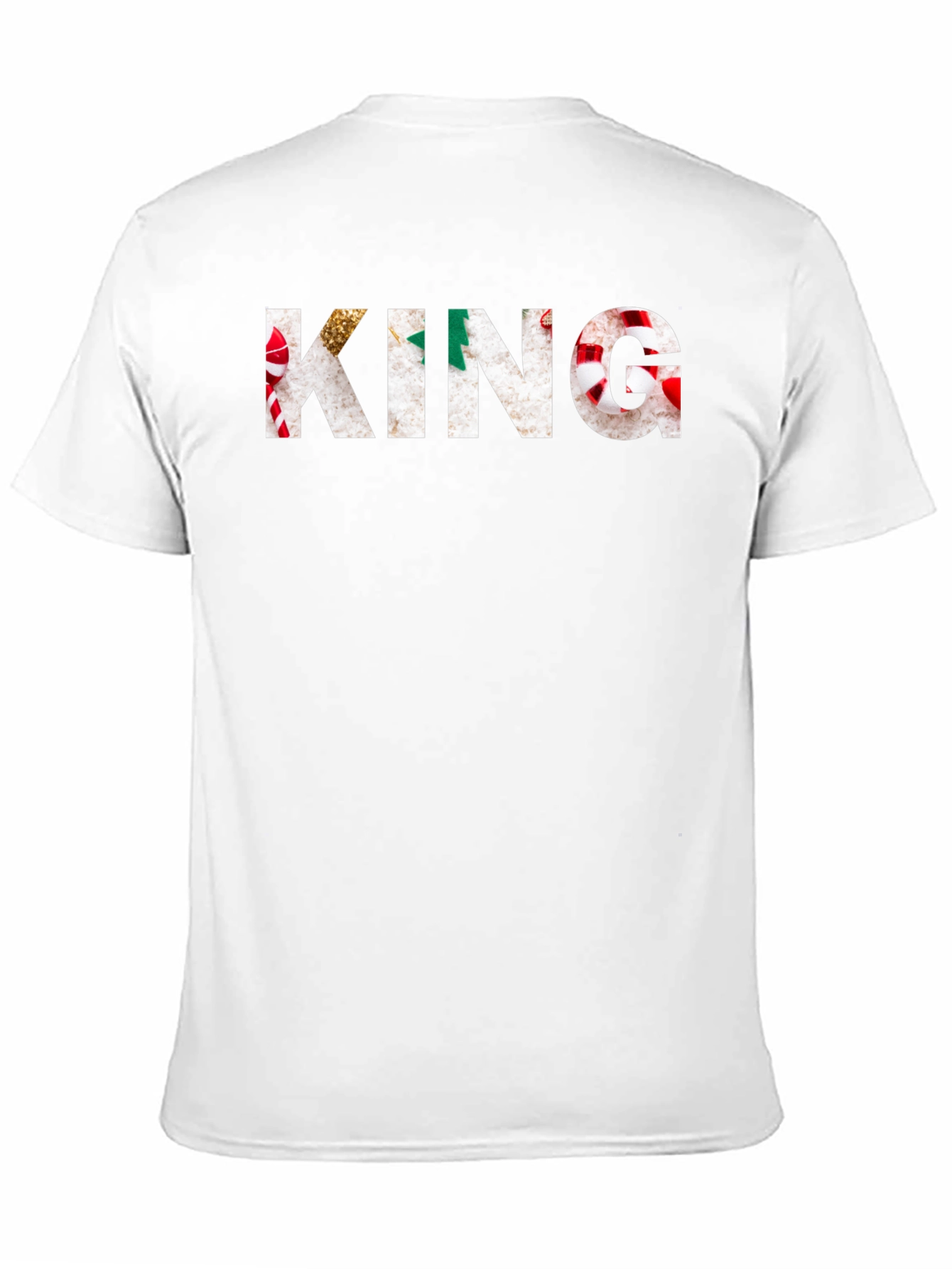 KING Christmas Pattern Graphic T-Shirt
