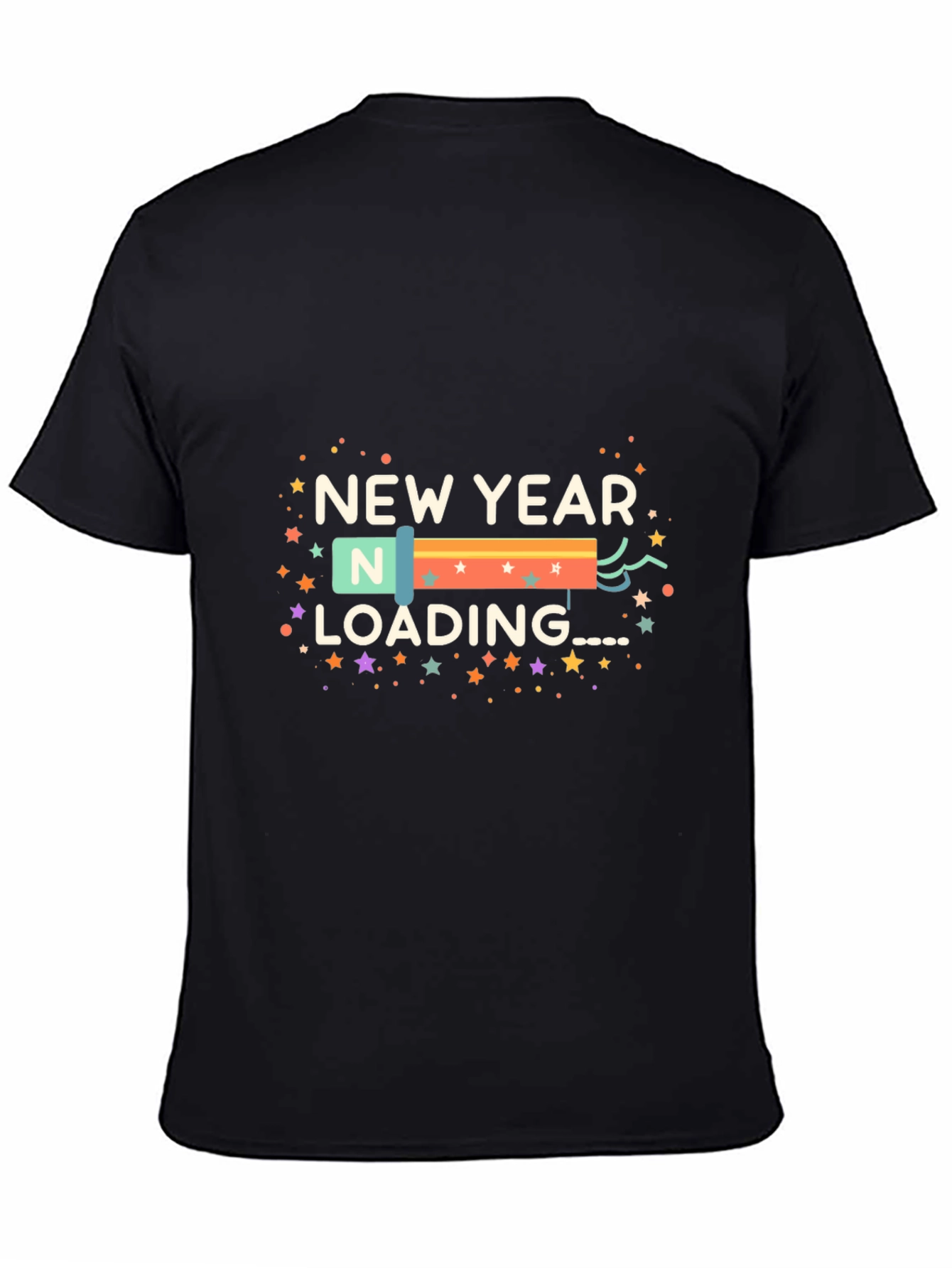 New Year Loading Black T-Shirt
