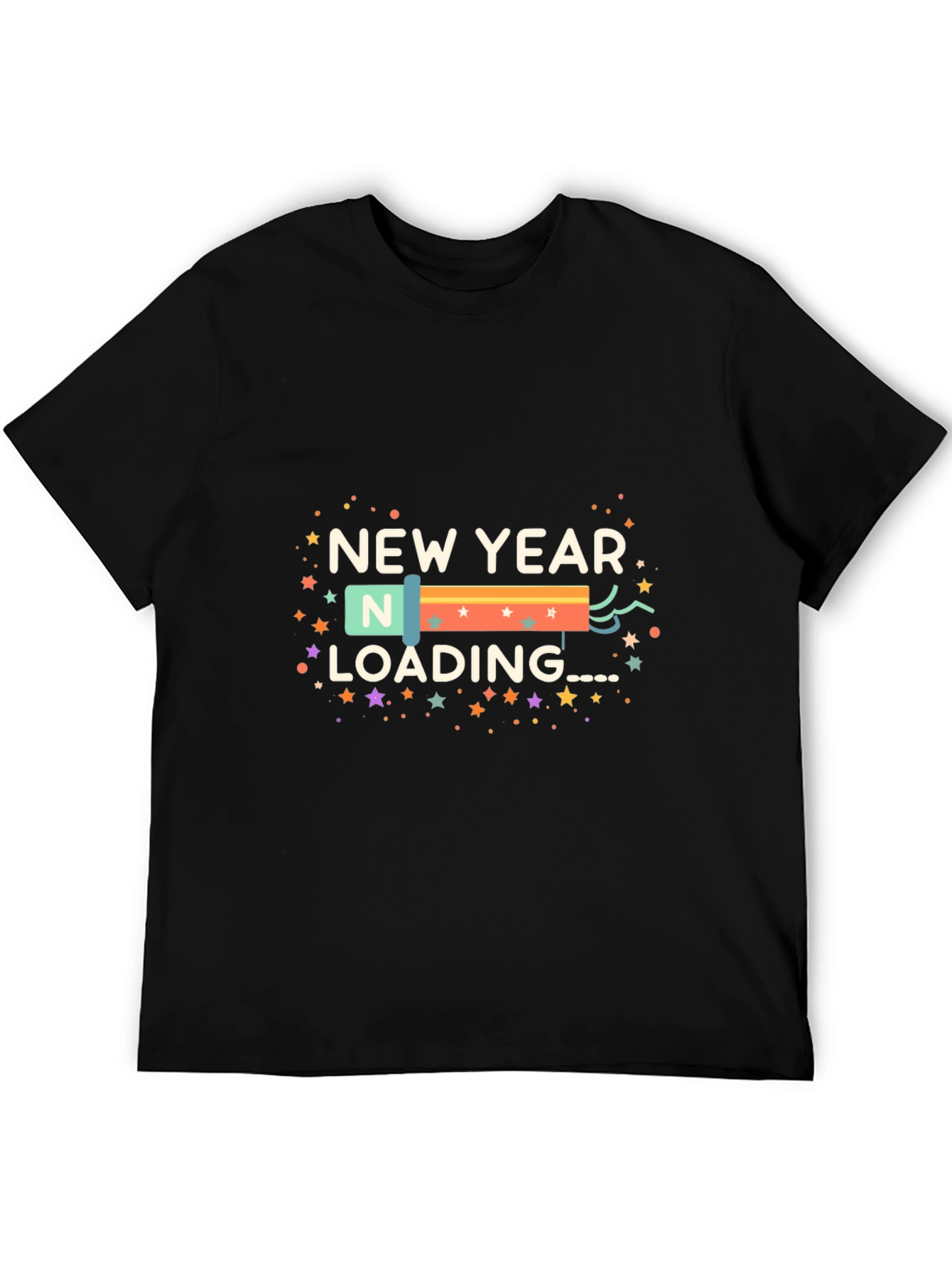 New Year Loading Black T-Shirt