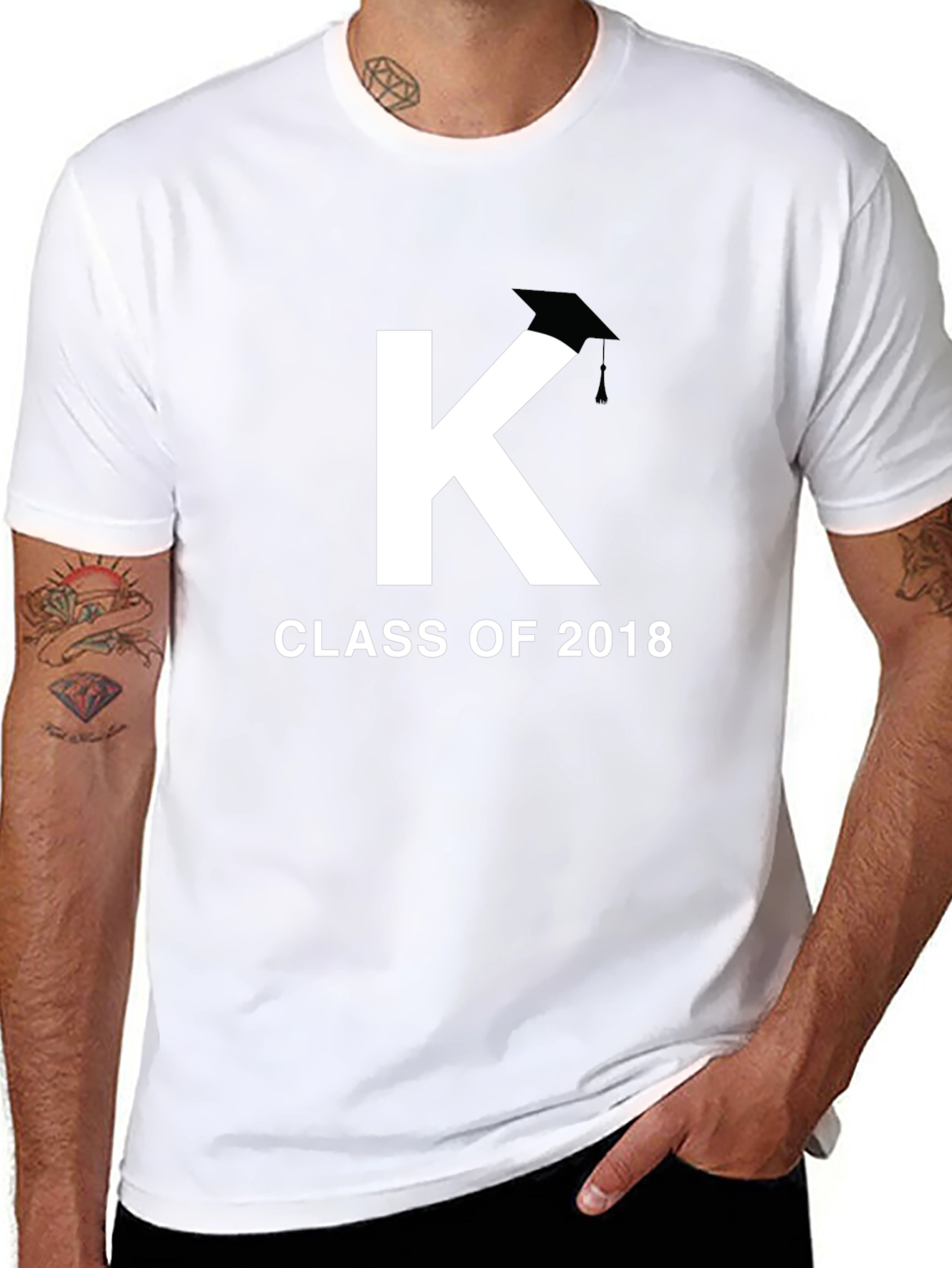 Class of 2018 Graduation T-Shirt - Initial K