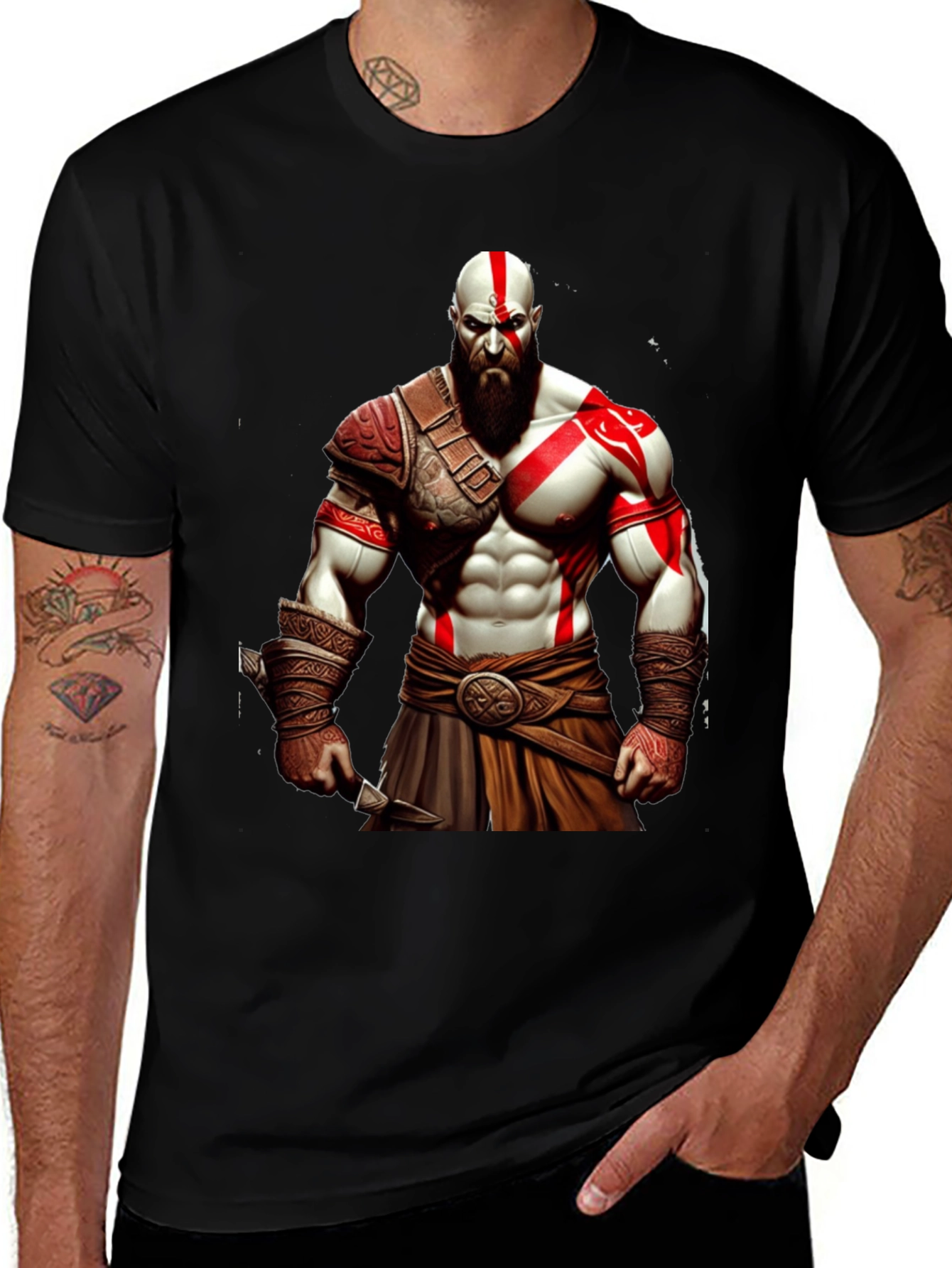 Kratos God of War Graphic T-Shirt - Black