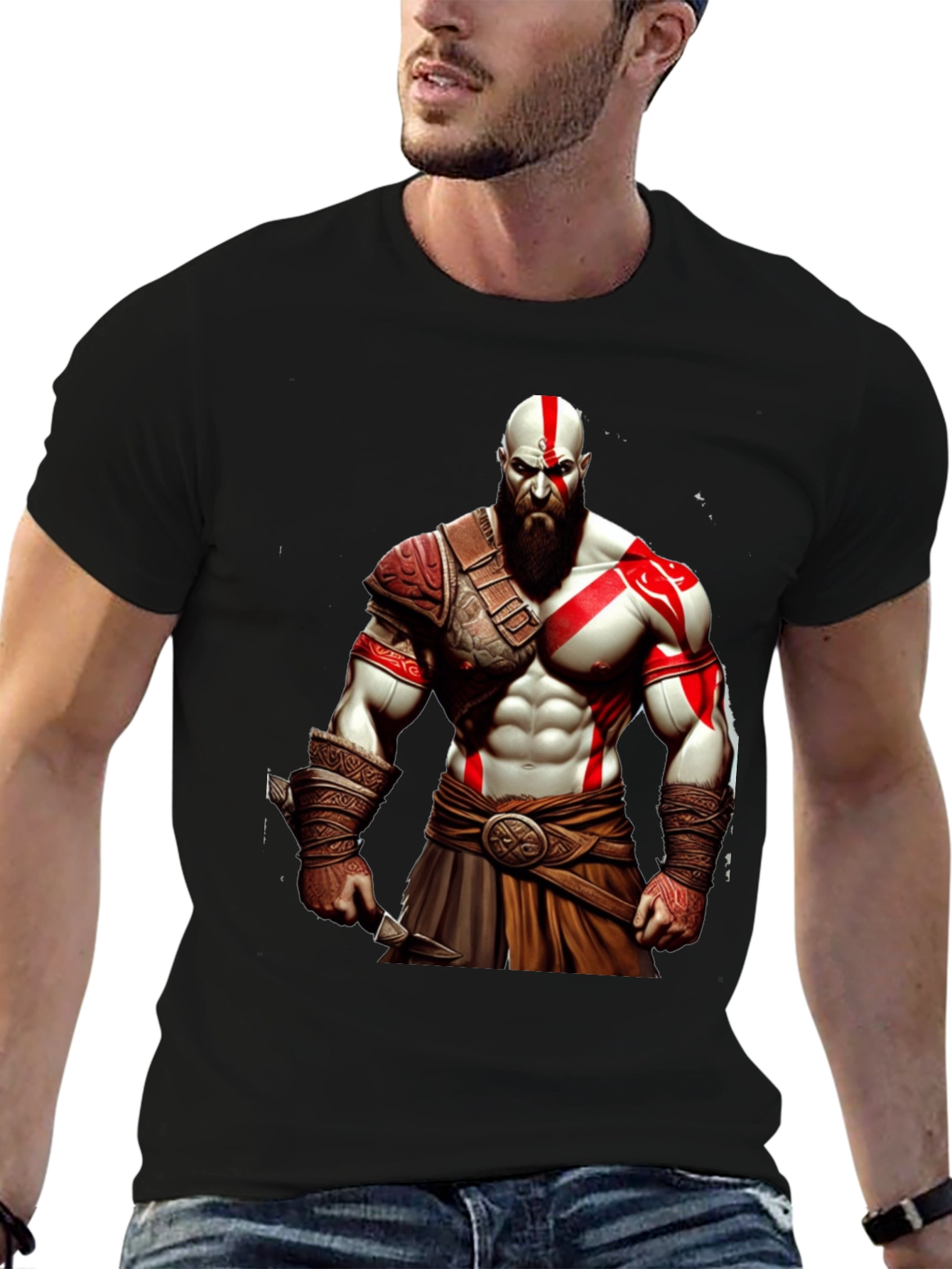 Kratos God of War Graphic T-Shirt - Black