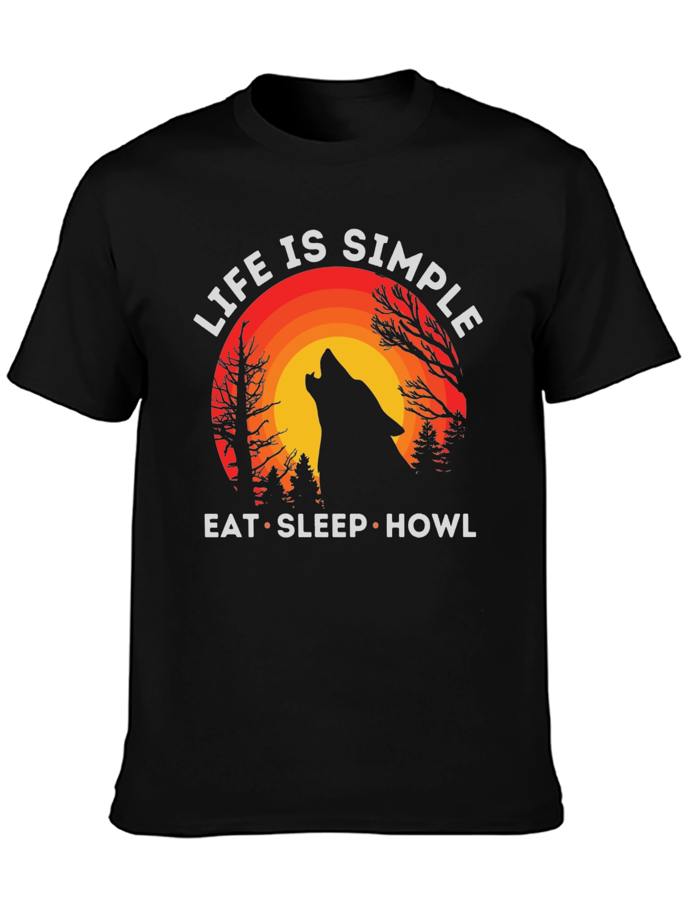 Life is Simple Wolf T-Shirt